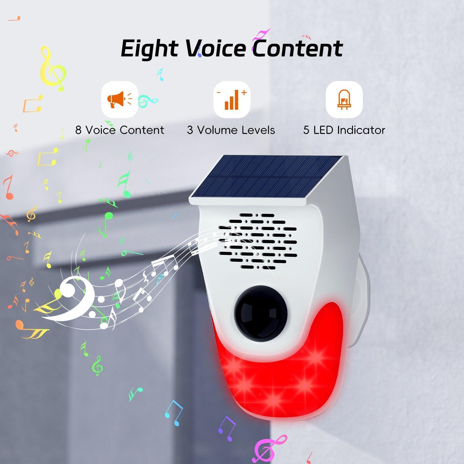 Alarma de Movimiento Solar XYszpcgs con Sonidos Personalizables