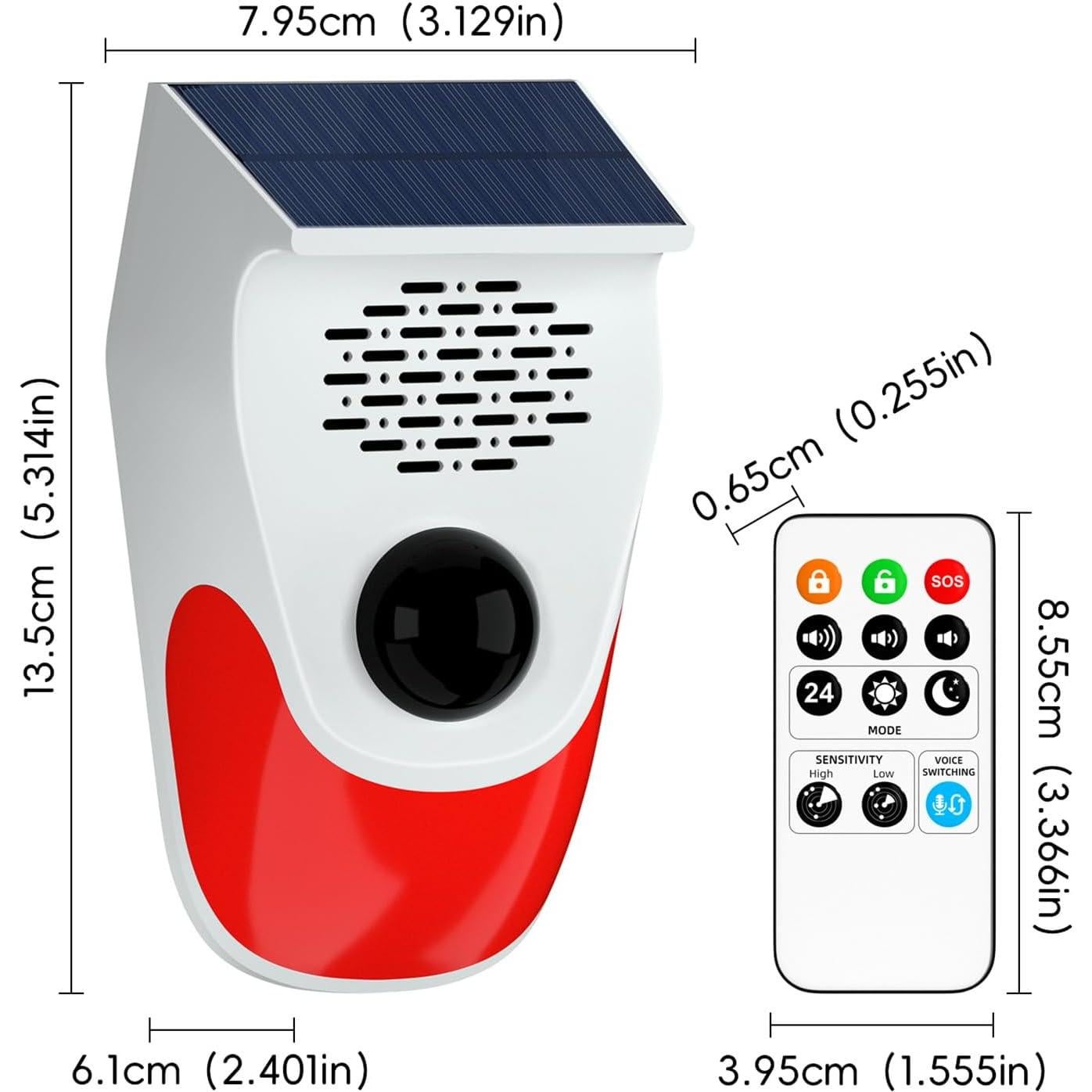 Alarma de Movimiento Solar XYszpcgs con Sonidos Personalizables