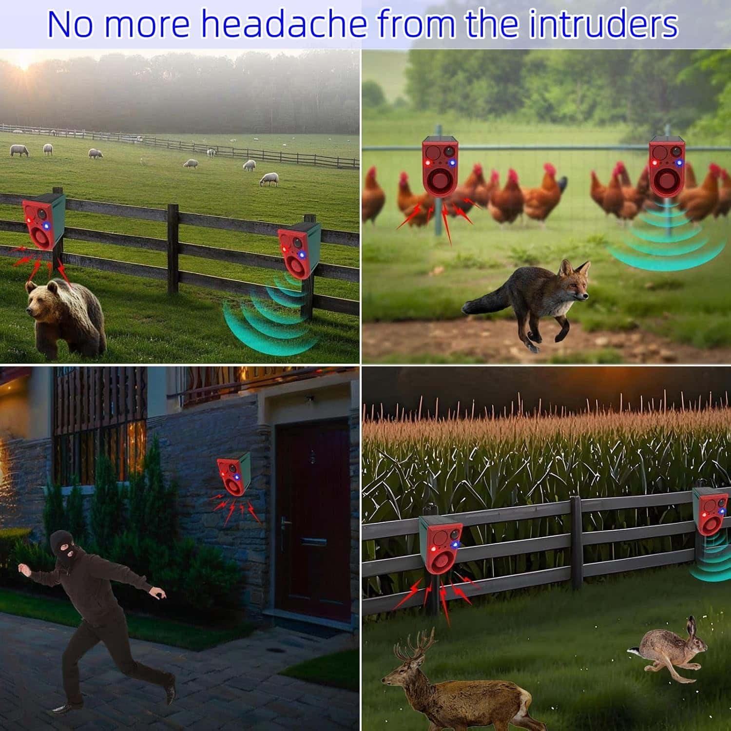 Alarma de Movimiento Solar HULPPRE con 13 Sonidos y Control Remoto