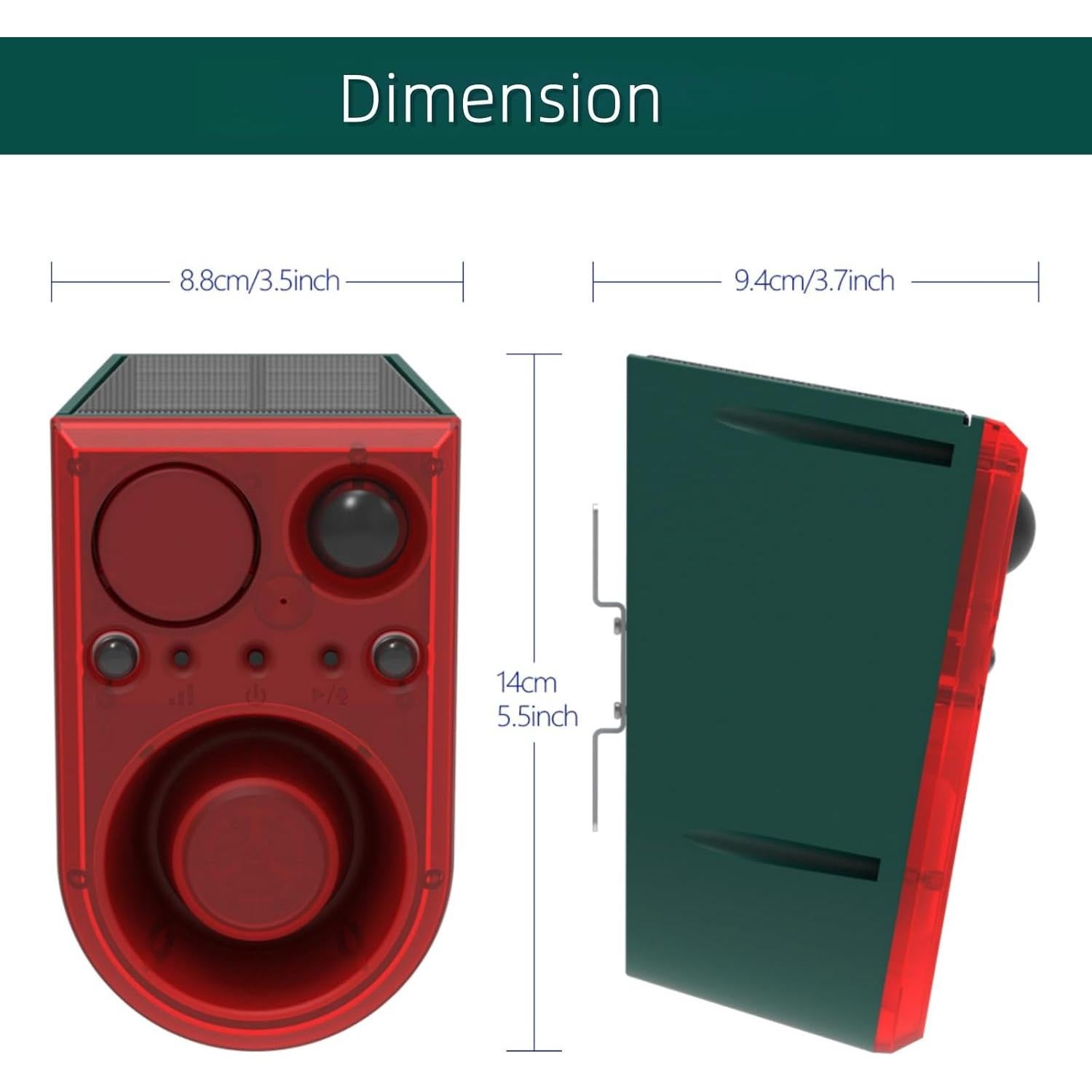 Alarma de Movimiento Solar HULPPRE con 13 Sonidos y Control Remoto