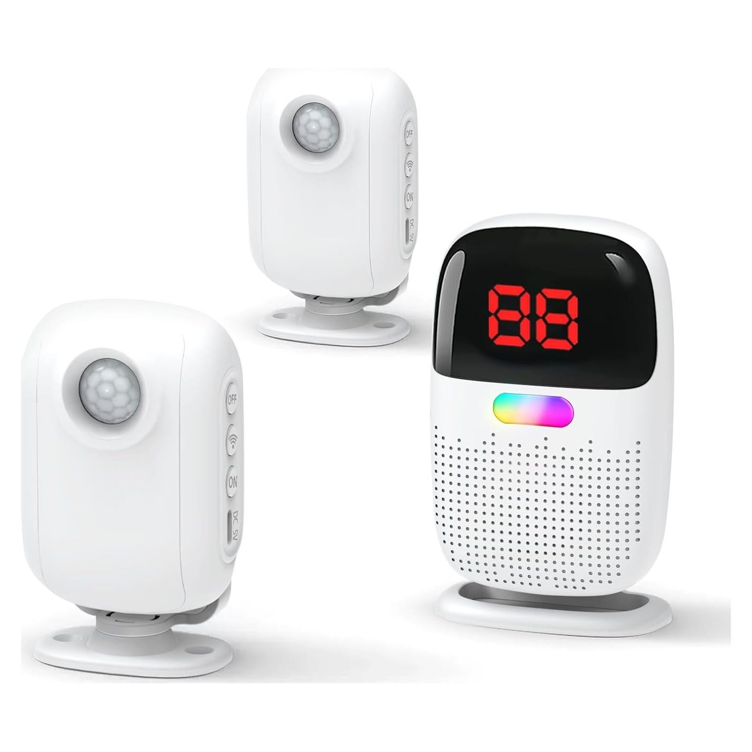 Alarmas de Cama PILSAMAS con 2 Sensores y Receptor Inalámbrico