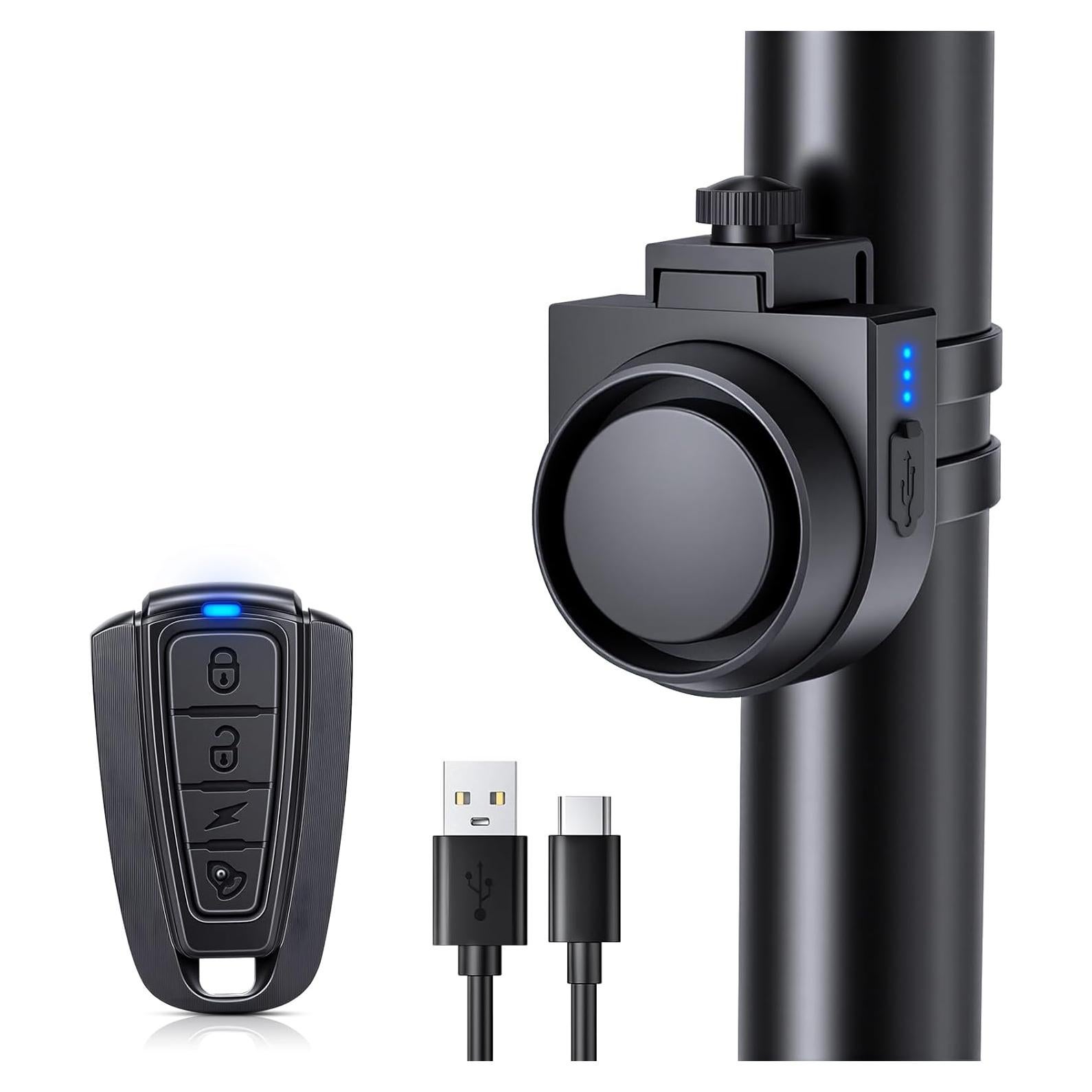 Alarma Inalámbrica Antirrobo Onvian A2 115dB para Bicicleta