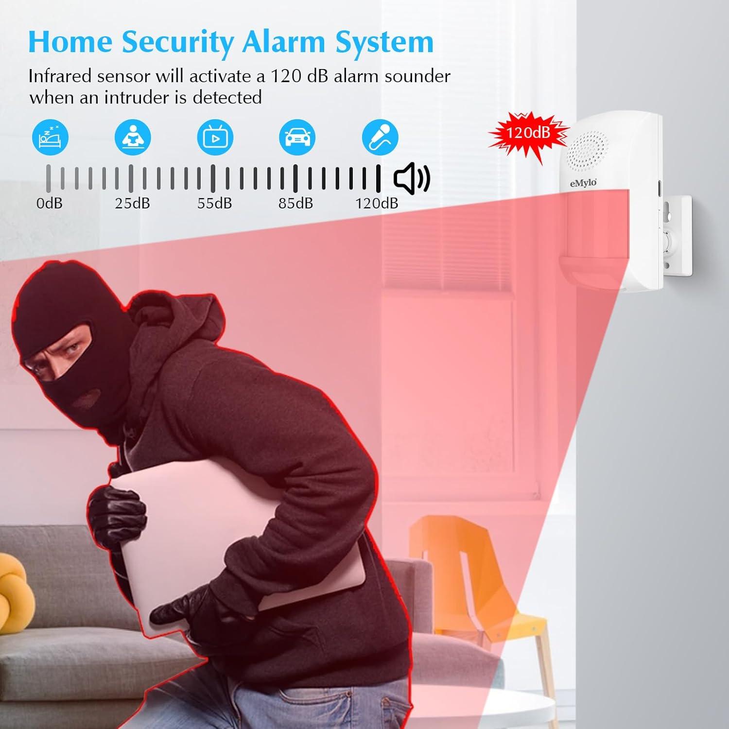 Alarma de Seguridad eMylo con Sensor de Movimiento Infrarrojo