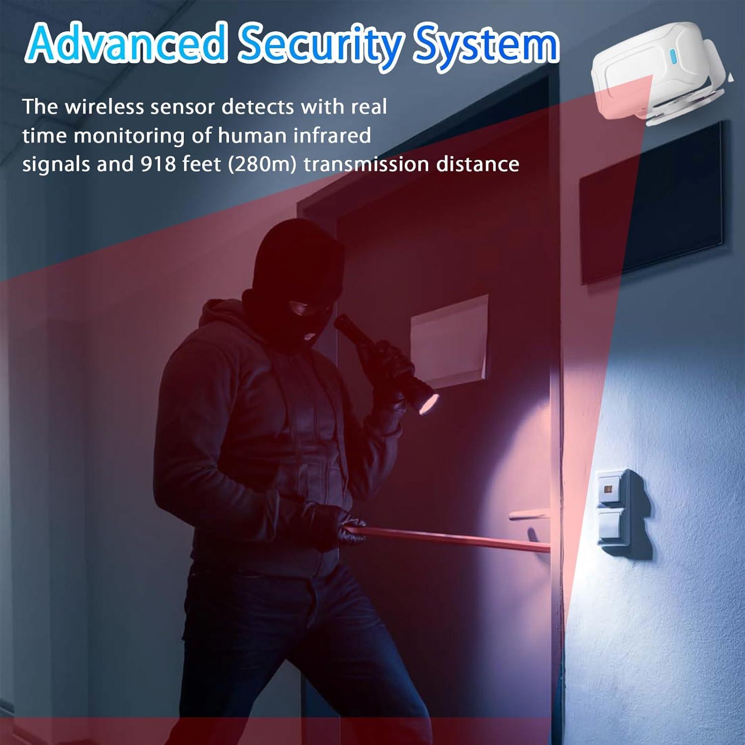 Alarma de Timbre de Puerta con Sensor de Movimiento Elecphbo