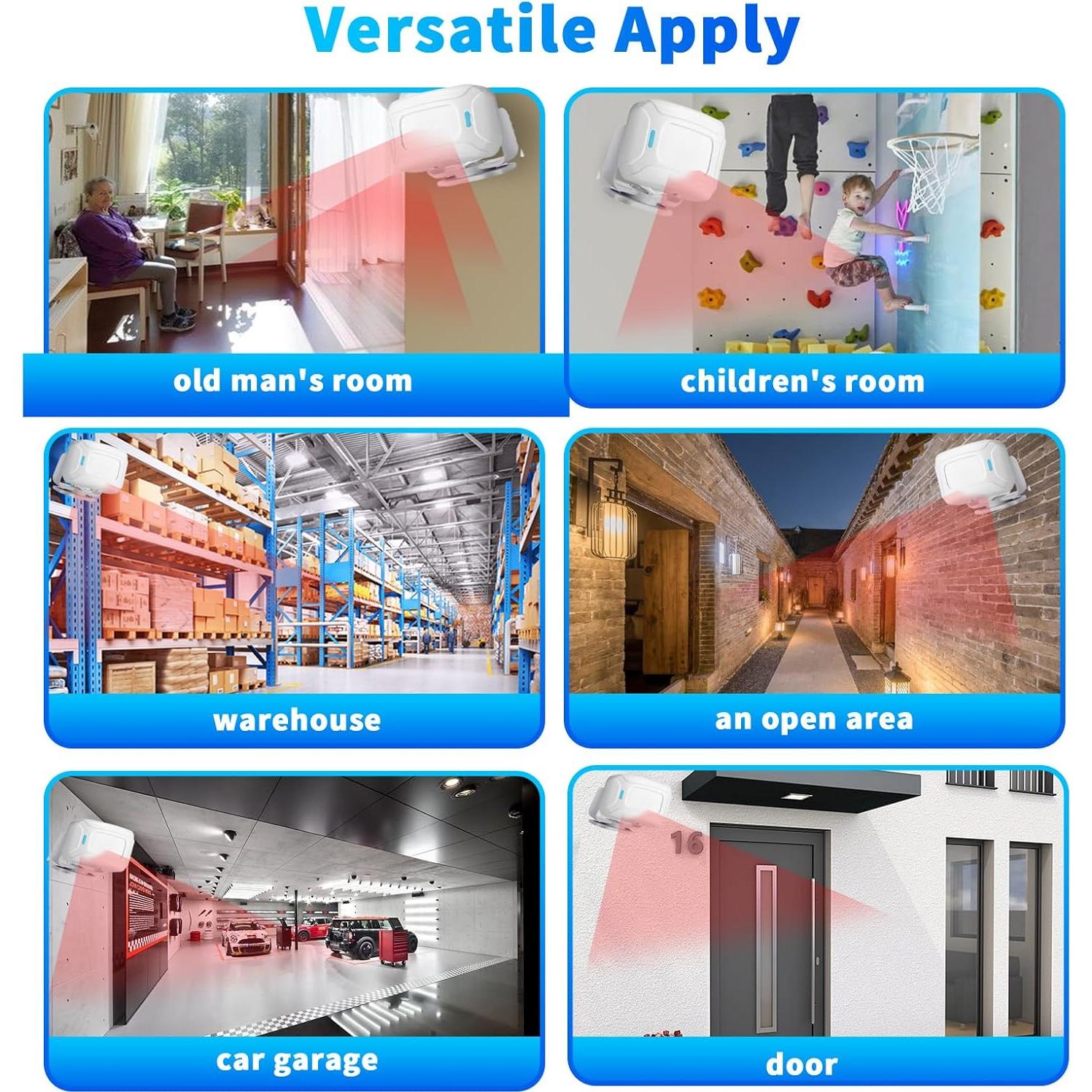 Alarma de Timbre de Puerta con Sensor de Movimiento Elecphbo