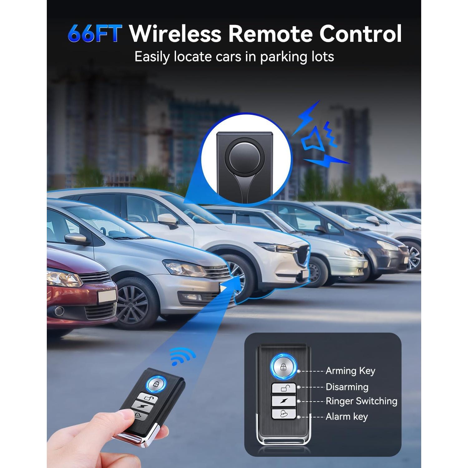 Sistema de Alarma de Coche LNKERCO KS-SF18R 108dB Inalámbrico