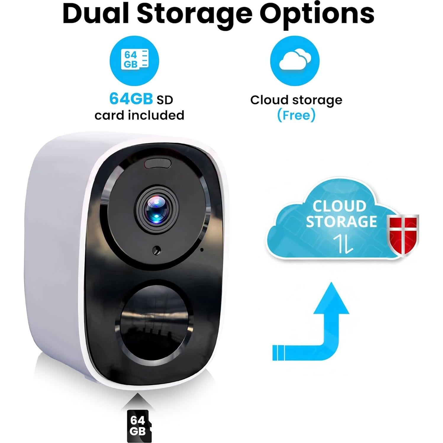 Cámara de Seguridad Inalámbrica 2K HITELLARCAM con SD 64G