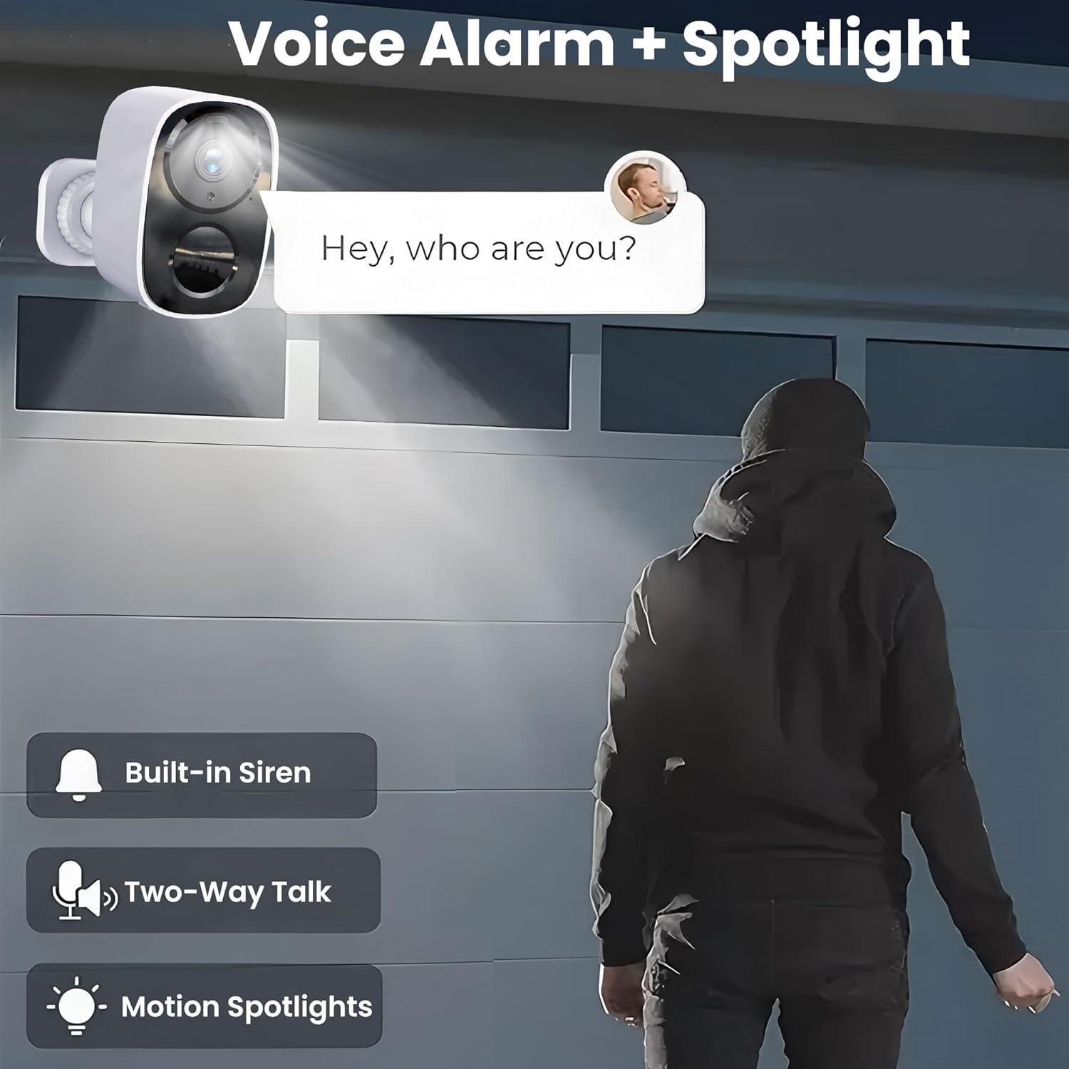 Cámara de Seguridad Inalámbrica 2K HITELLARCAM con SD 64G