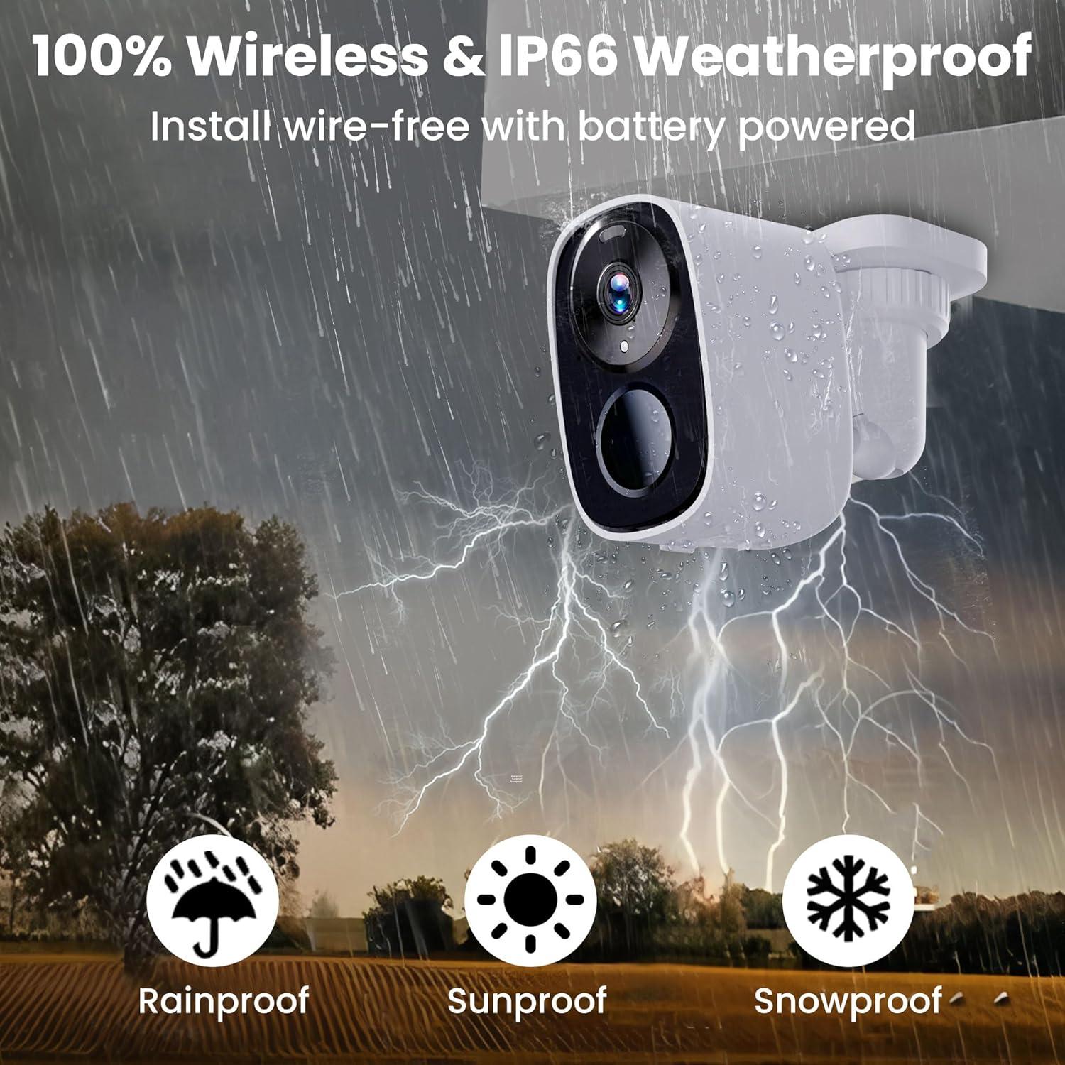 Cámara de Seguridad Inalámbrica 2K HITELLARCAM con SD 64G