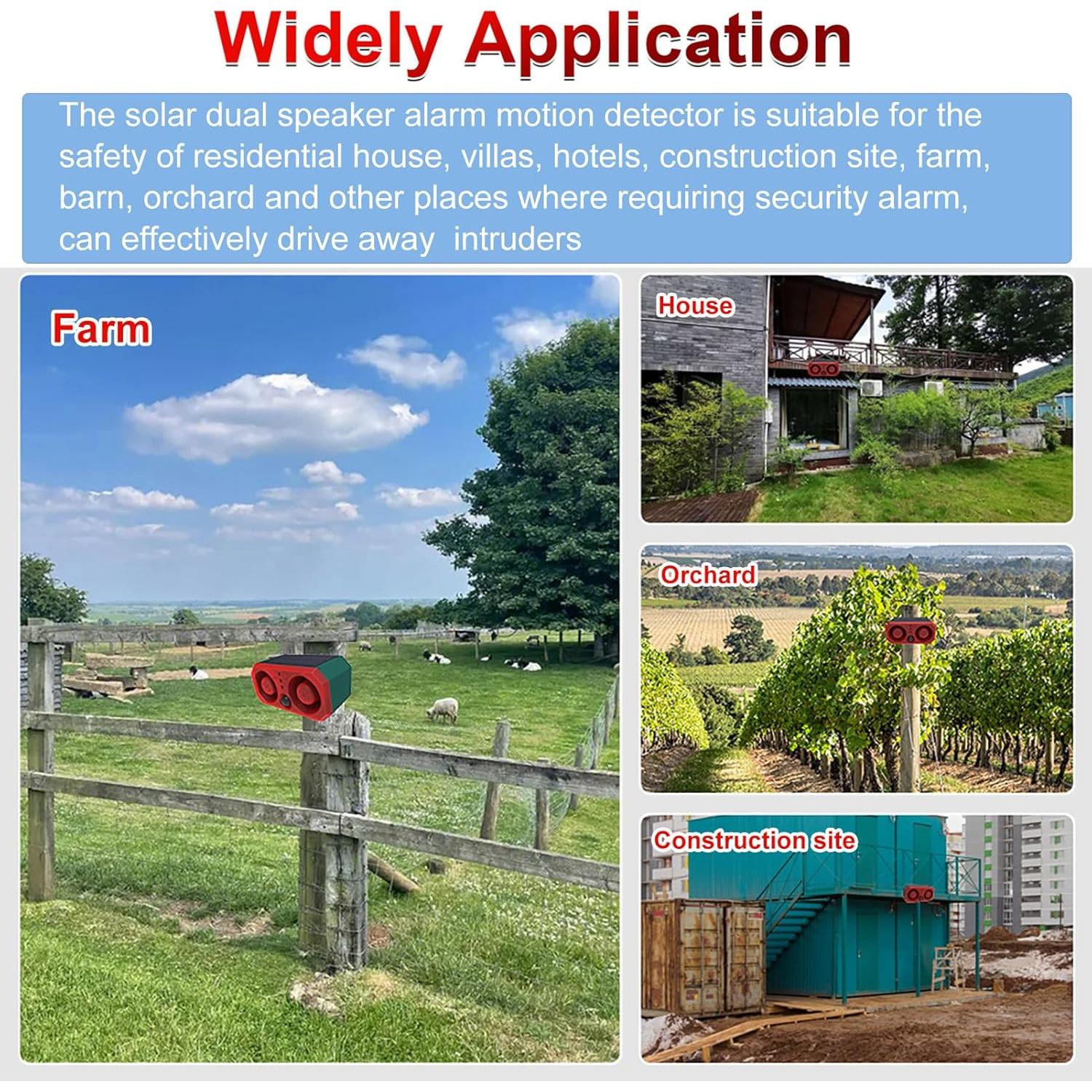 Alarma Solar LAFEINA con Luz Estroboscópica y Sonido 130dB