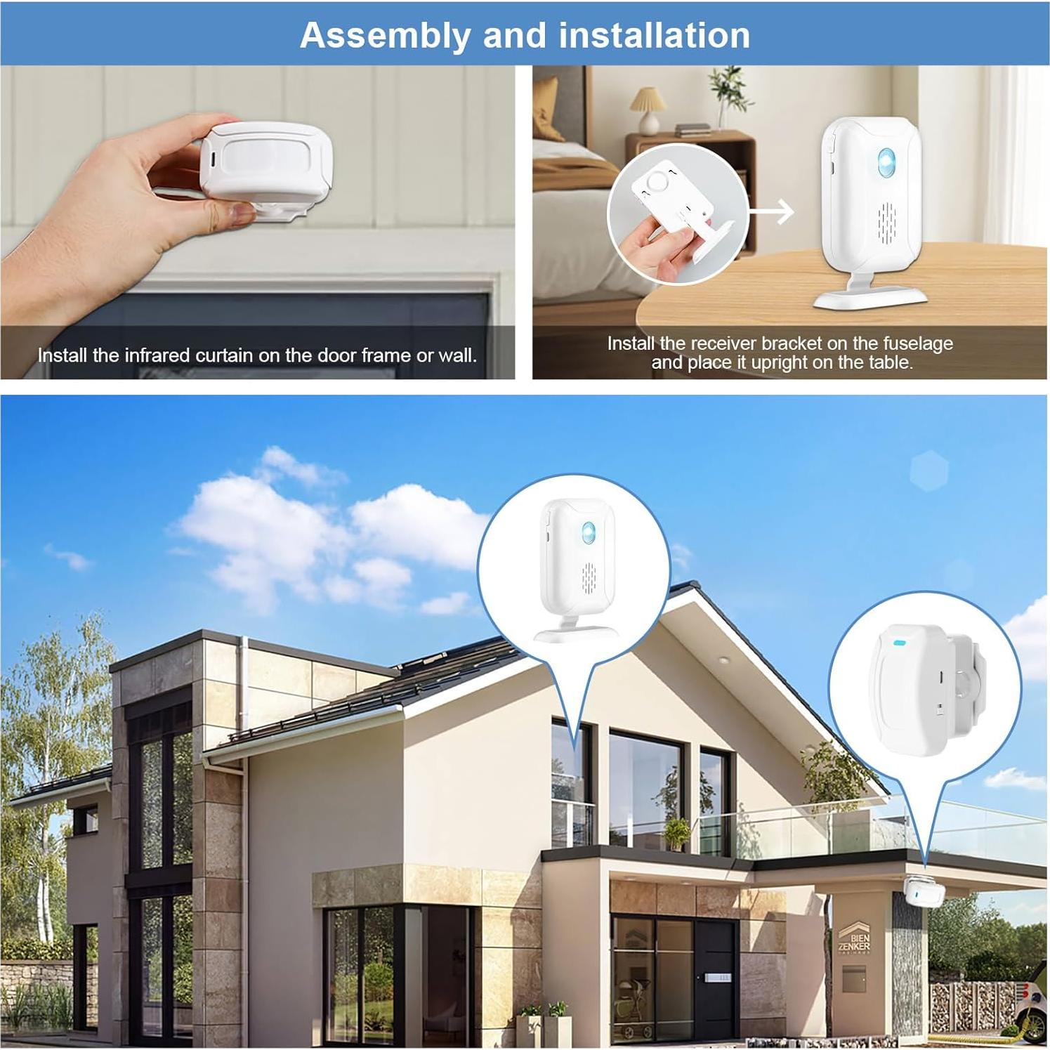 Timbre Inalámbrico ONMYST con Sensor de Movimiento 400m