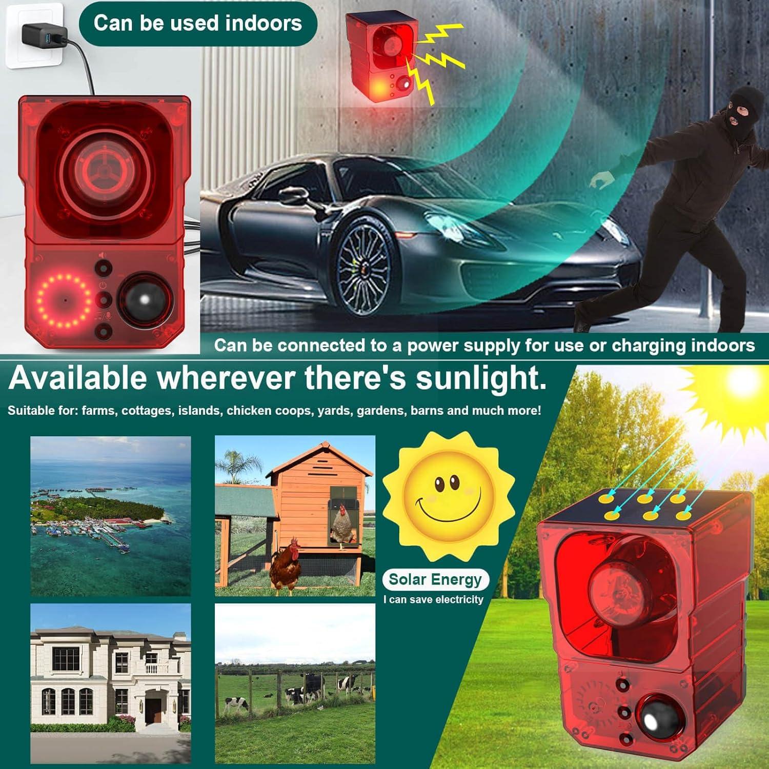 Alarma Solar de Movimiento WAPPENDLEY 129dB con Control Remoto