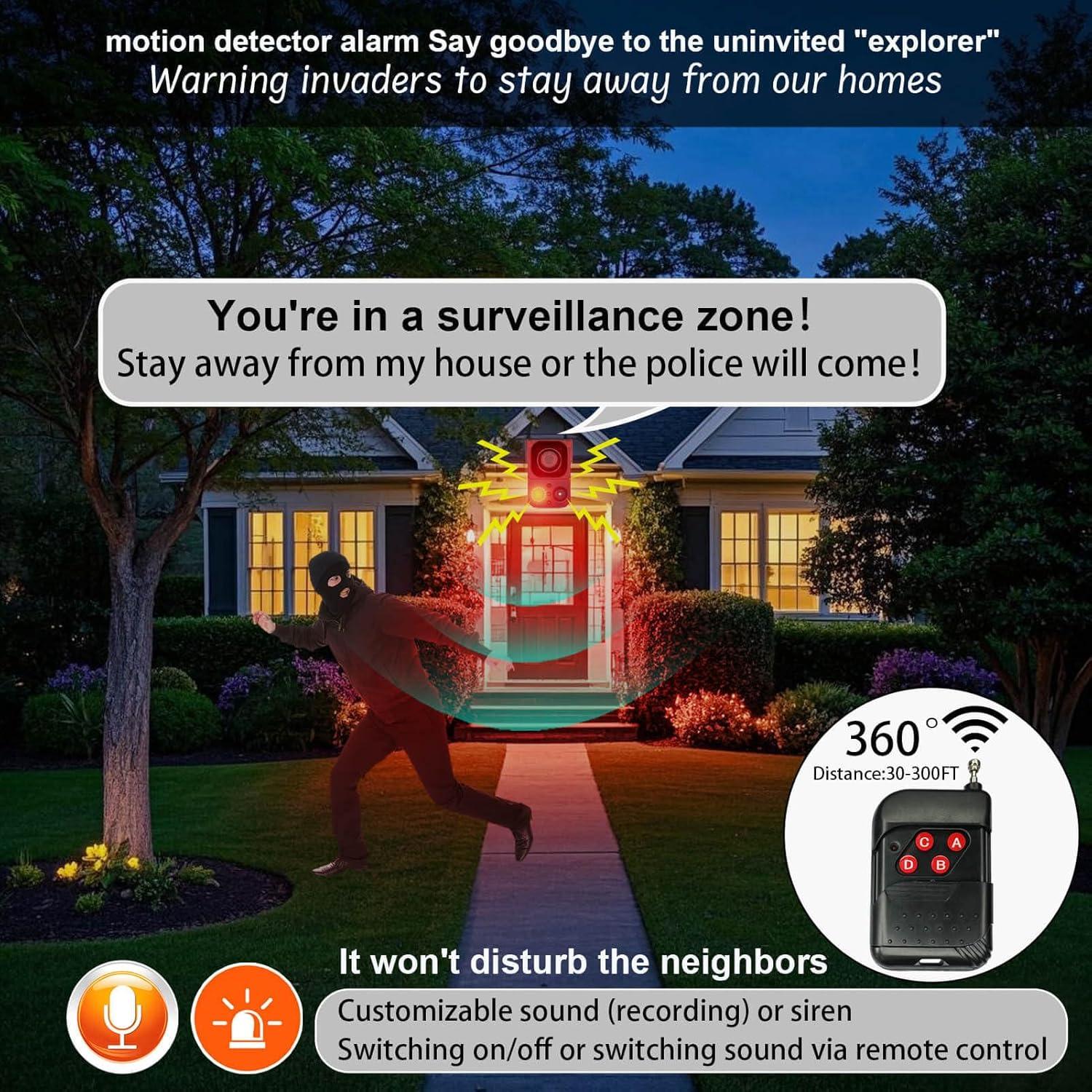 Alarma Solar de Movimiento WAPPENDLEY 129dB con Control Remoto