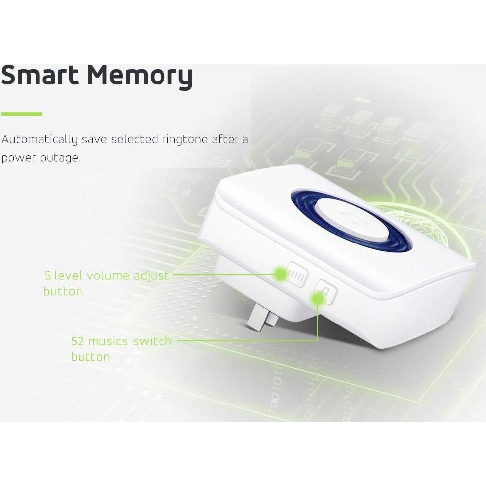 Alarma de Movimiento Inalámbrica EverNary 2 Receptores 3 Sensores