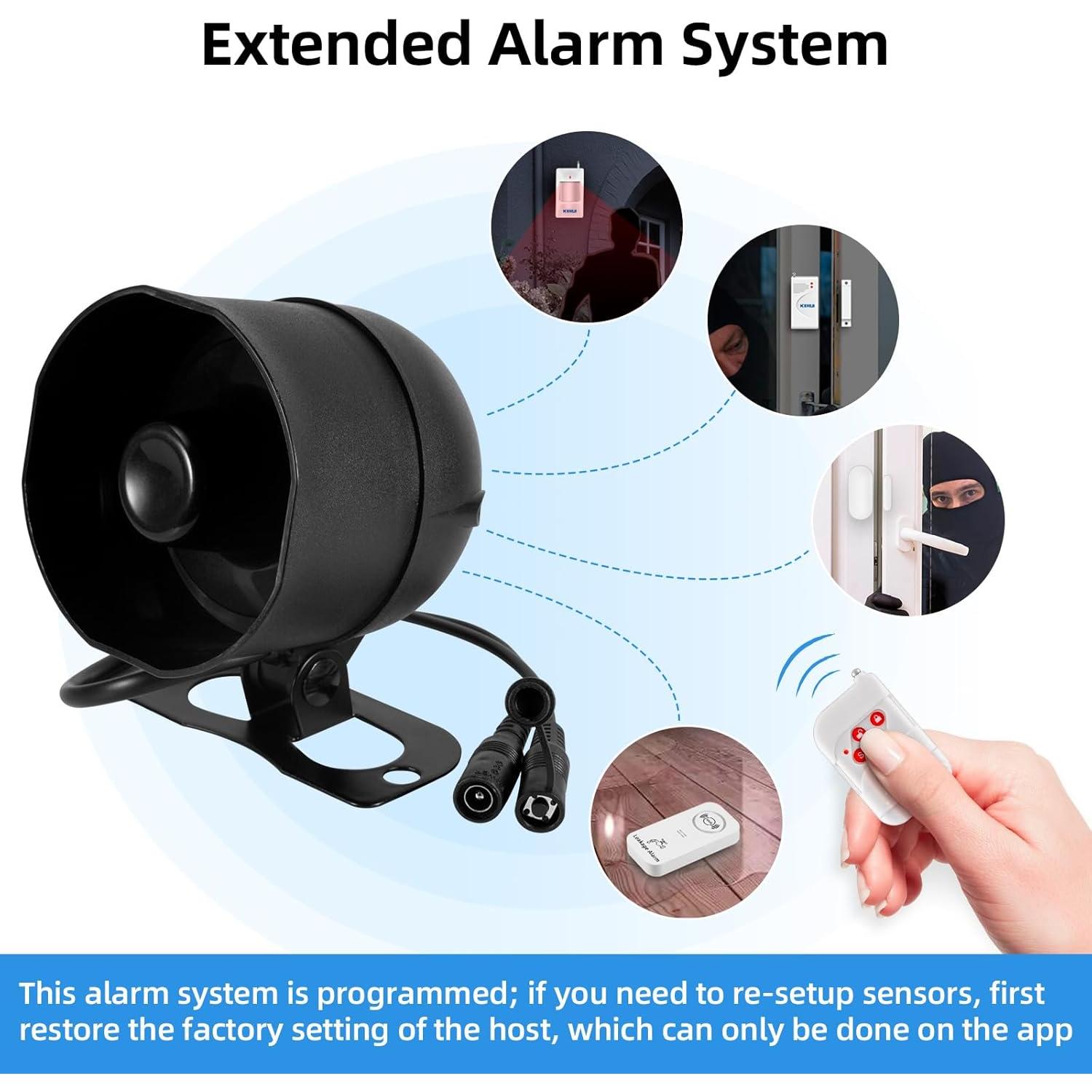 Sistema de Alarma WiFi KERUI con Cuerno 115dB y Sensores