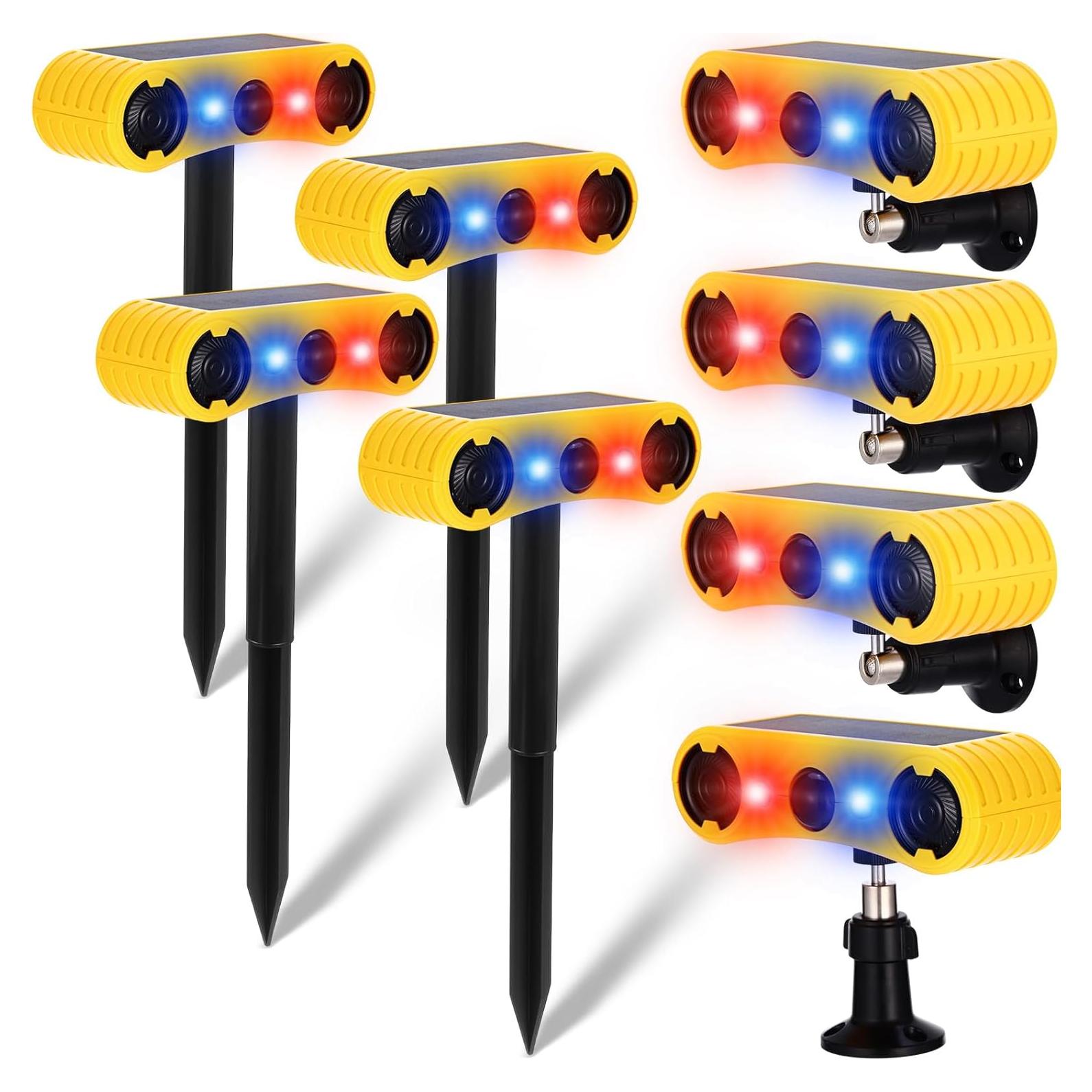 Alarma Solar Exterior Qualirey con Sensor de Movimiento 4 Pzs