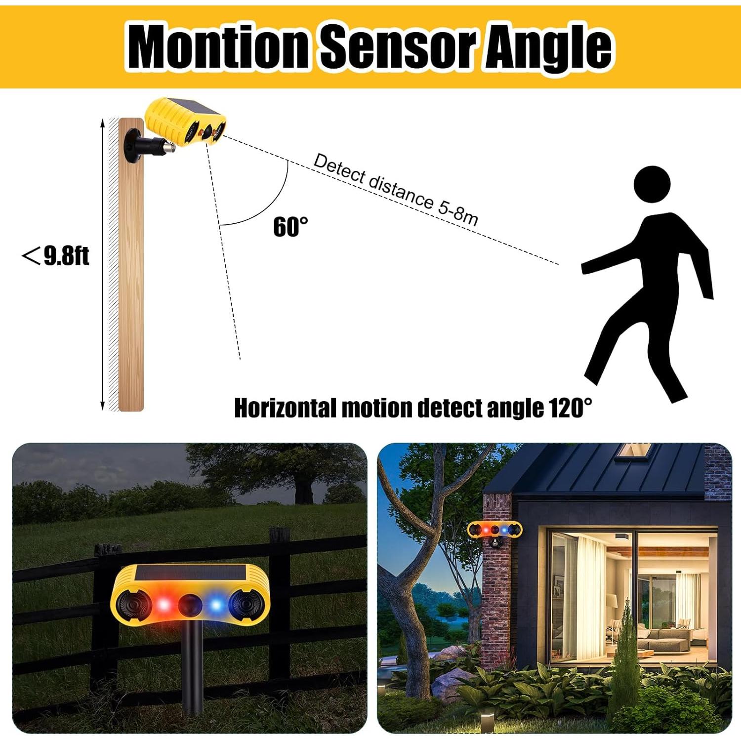 Alarma Solar Exterior Qualirey con Sensor de Movimiento 4 Pzs
