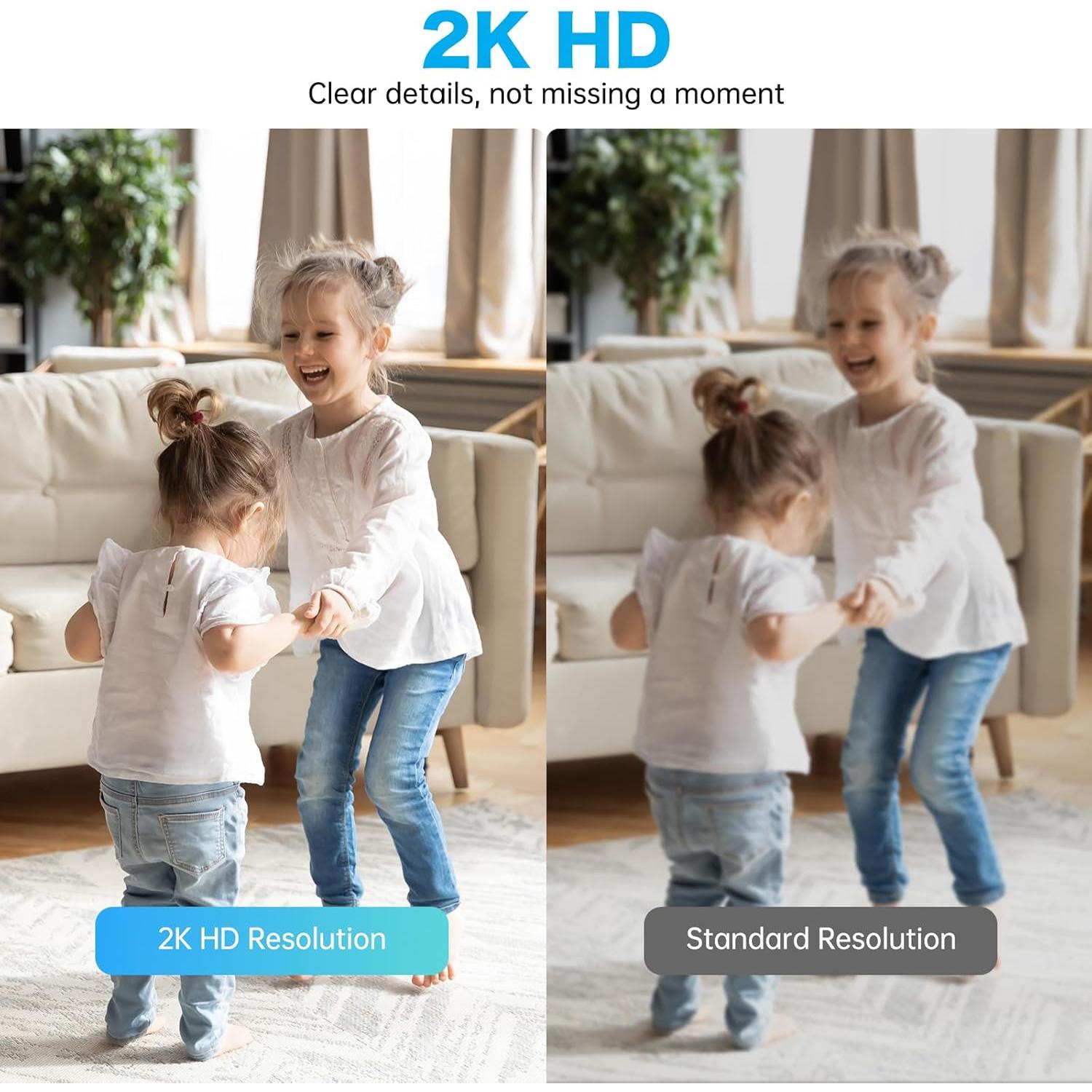 Cámara de Seguridad Inalámbrica WESECUU 2K con Bombilla WiFi