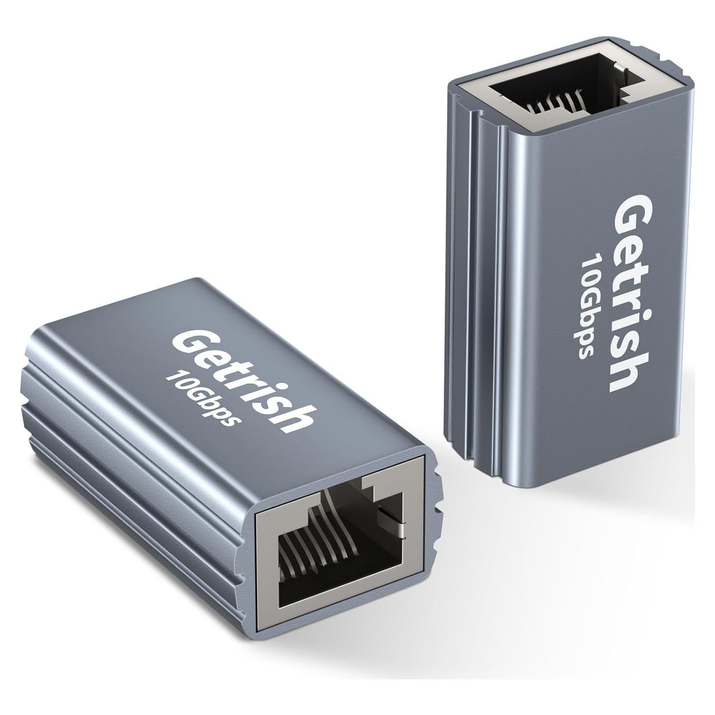 Acoplador Ethernet 10Gbps Getrish, Extensor RJ45 Femenino 2 Pzas