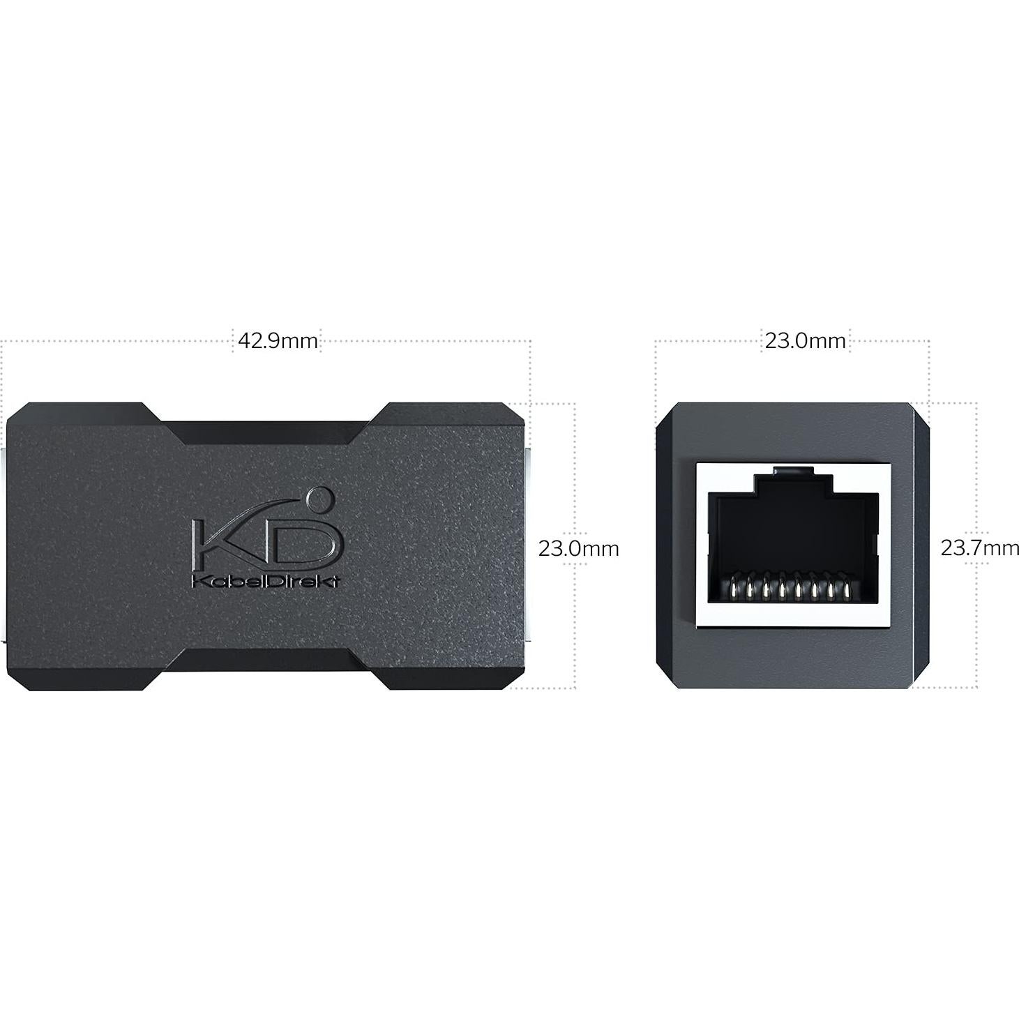 Acoplador Ethernet RJ45 KabelDirekt CAT 7 5x - Extensor 10Gbit/s