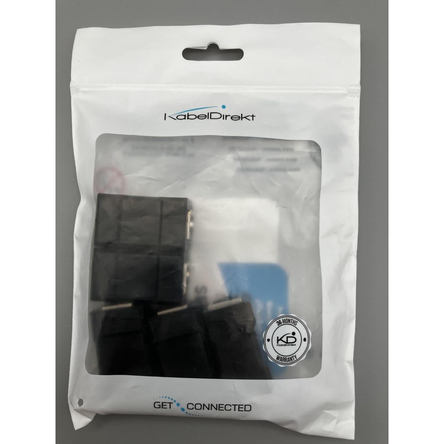 Acoplador Ethernet RJ45 KabelDirekt CAT 7 5x - Extensor 10Gbit/s