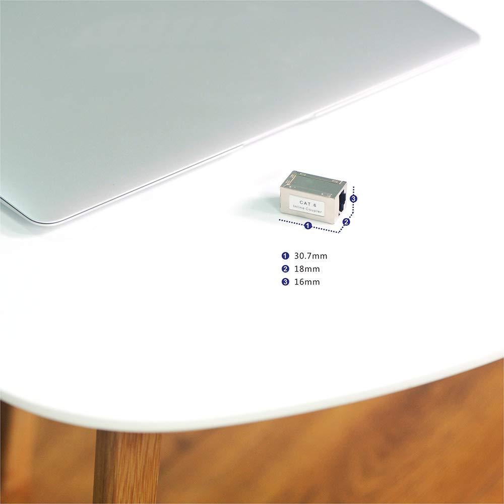 Acoplador Ethernet RJ45 Cat6 VCELINK Blindado 10 Unidades