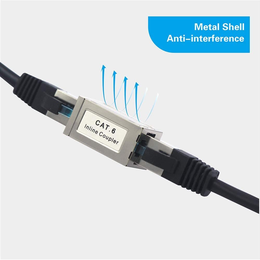 Acoplador Ethernet RJ45 Cat6 VCELINK Blindado 10 Unidades