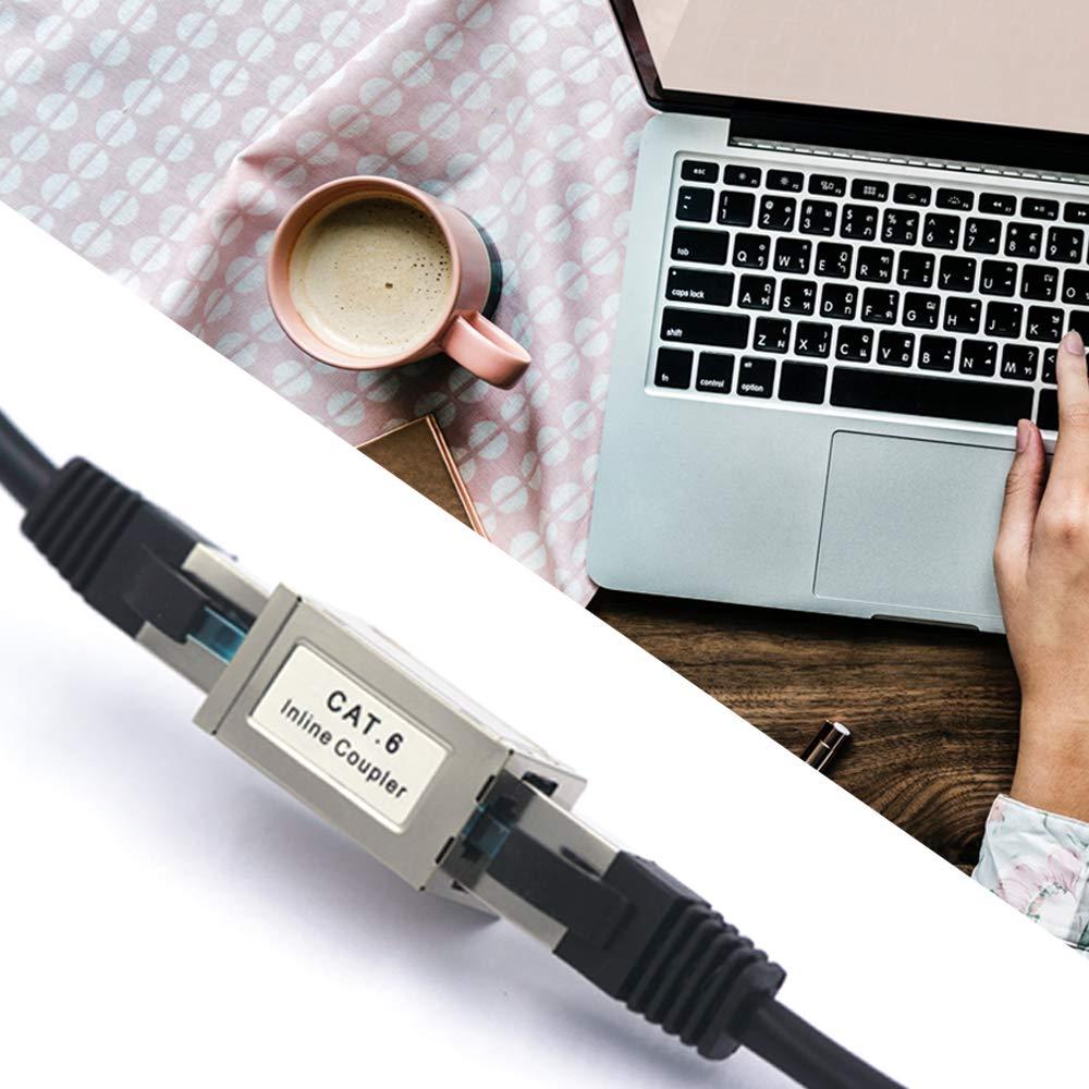 Acoplador Ethernet RJ45 Cat6 VCELINK Blindado 10 Unidades