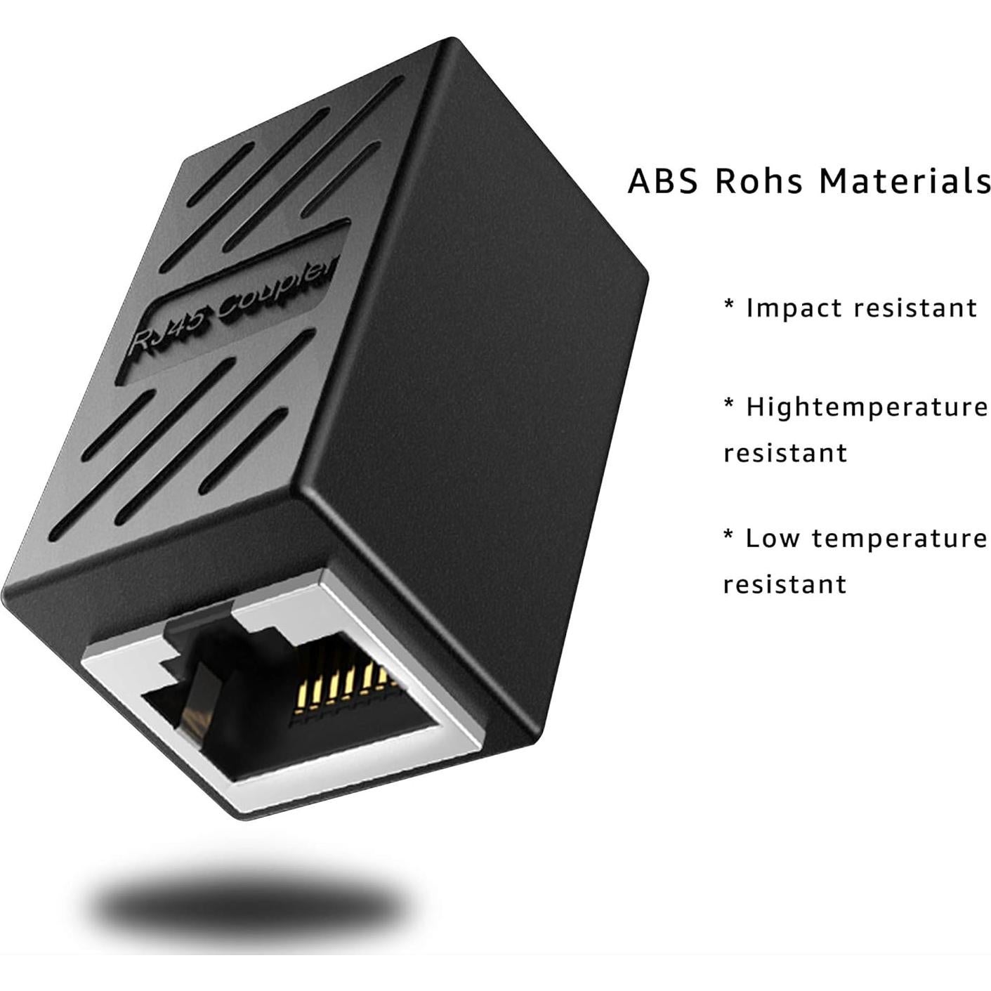 Acoplador RJ45 DEFACE Hembra a Hembra Cat8 Cat7 Cat6 10 Piezas