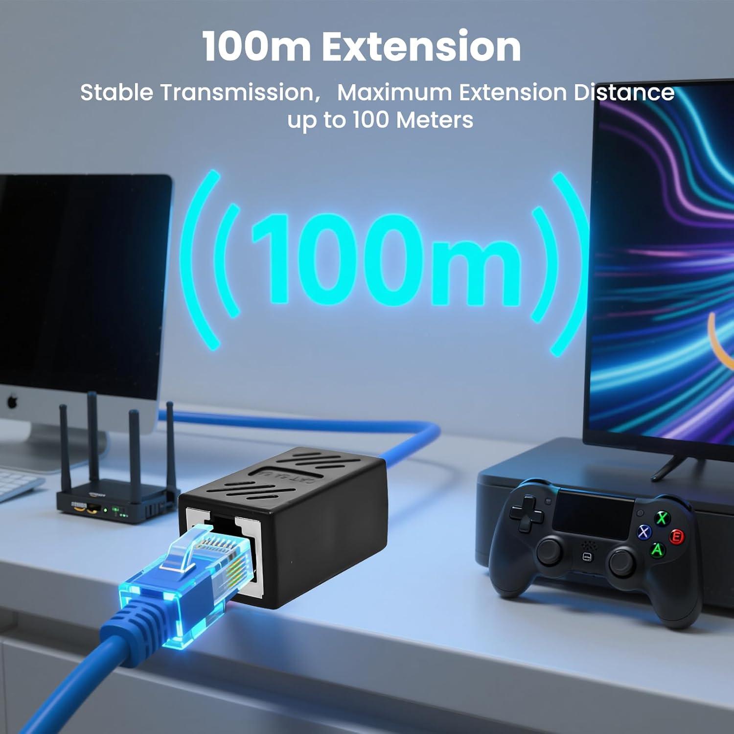 Acoplador Ethernet RJ45 Hembra a Hembra Dirvcp - 4 Pcs 1000Mbps