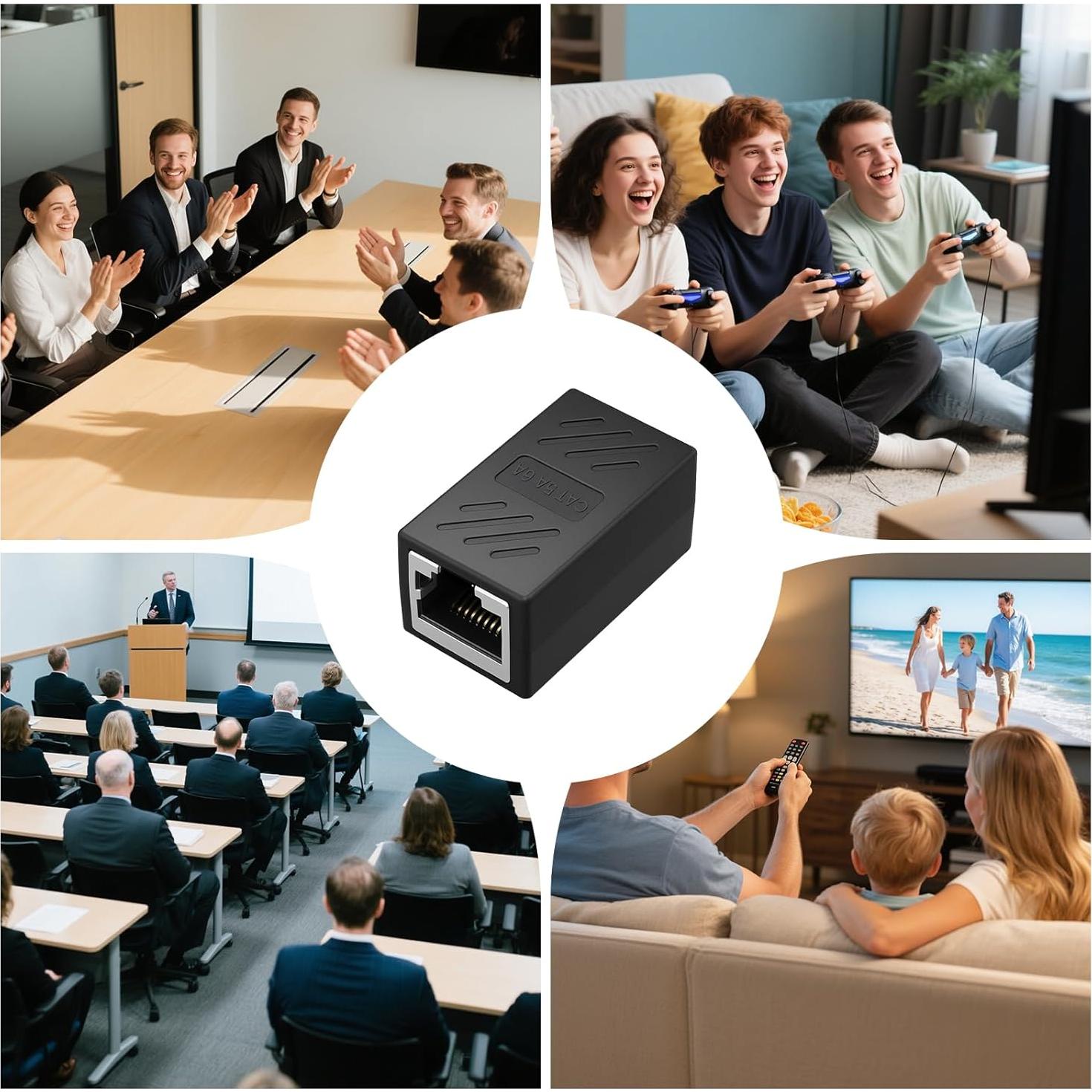 Acoplador Ethernet RJ45 Hembra a Hembra Dirvcp - 4 Pcs 1000Mbps