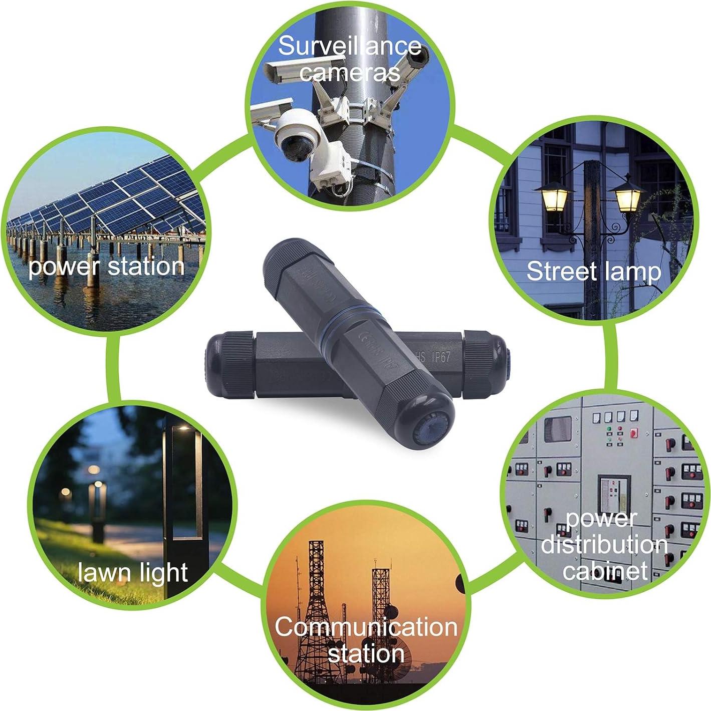 Paquete de 2 Acopladores RJ45 Impermeables Cat6 LEENUE