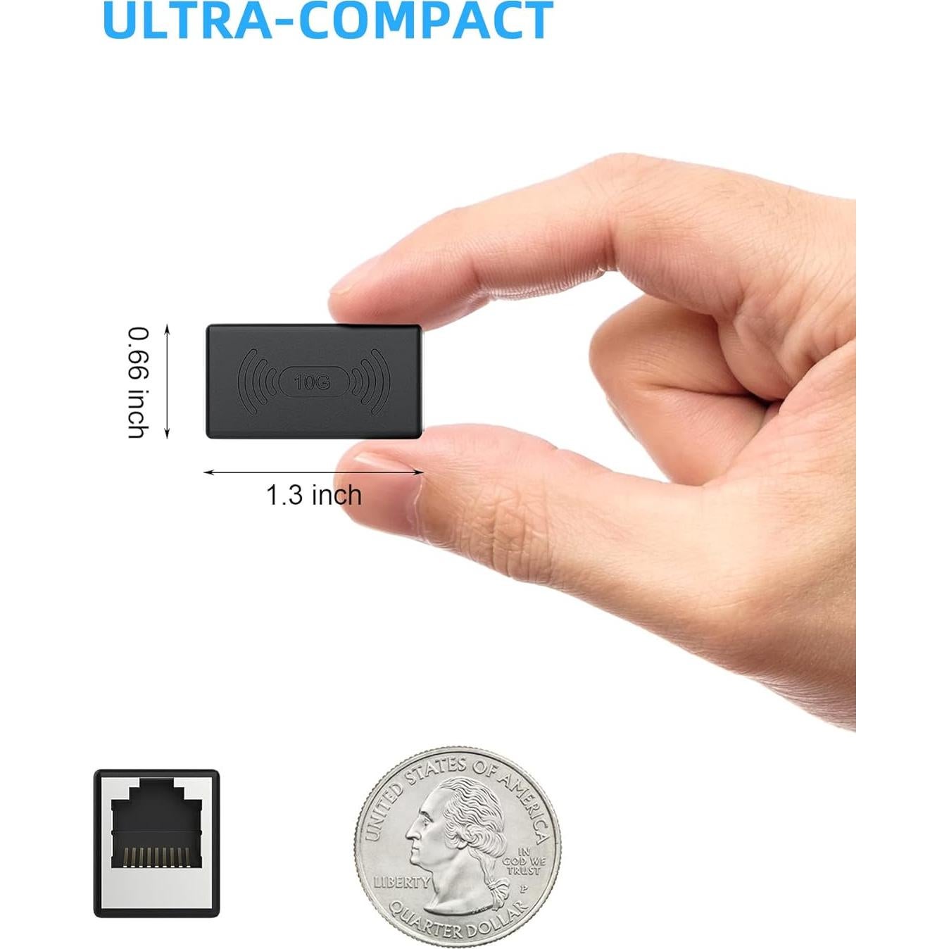 Acoplador RJ45 10Gbps JODROAD Cat8 Cat7 Cat6 Cat5e (2 Piezas)