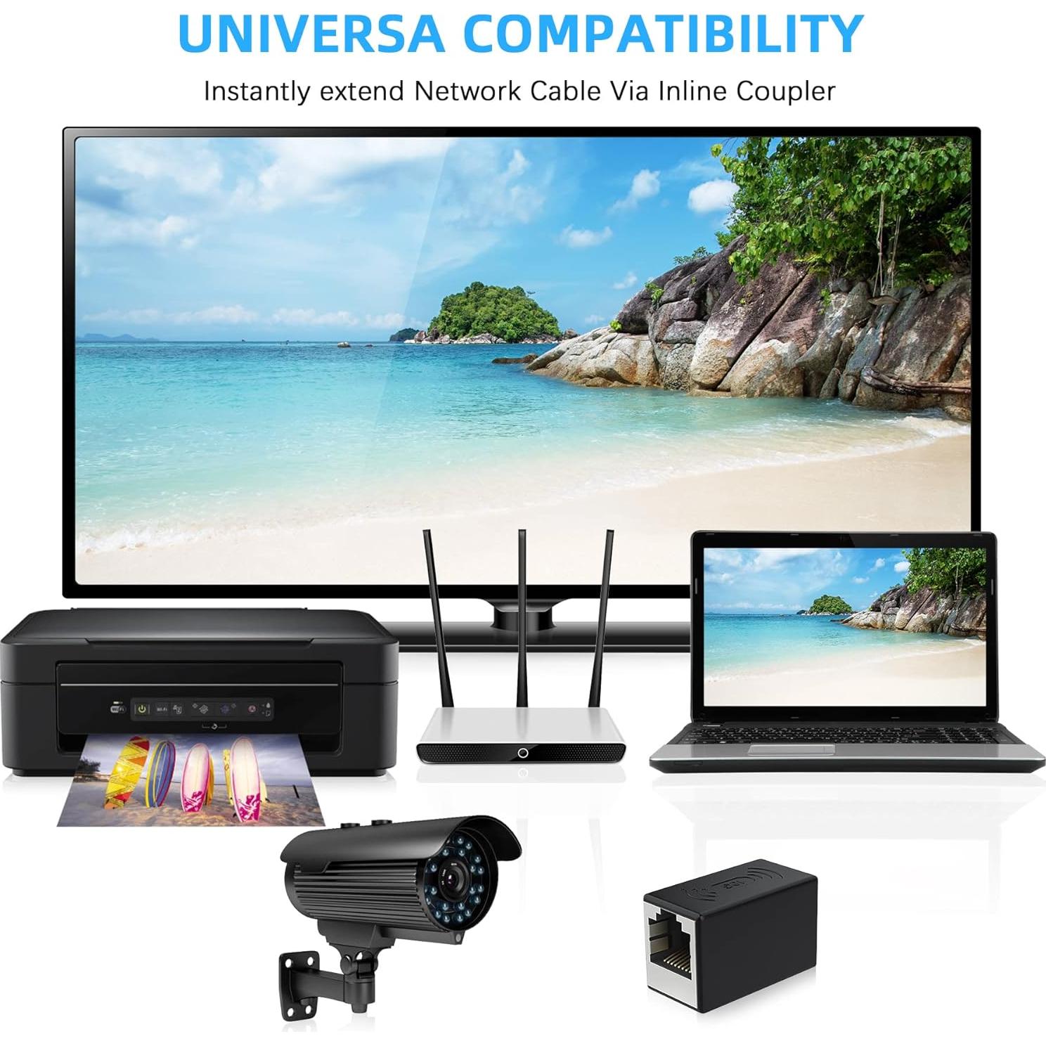 Acoplador RJ45 10Gbps JODROAD Cat8 Cat7 Cat6 Cat5e (2 Piezas)