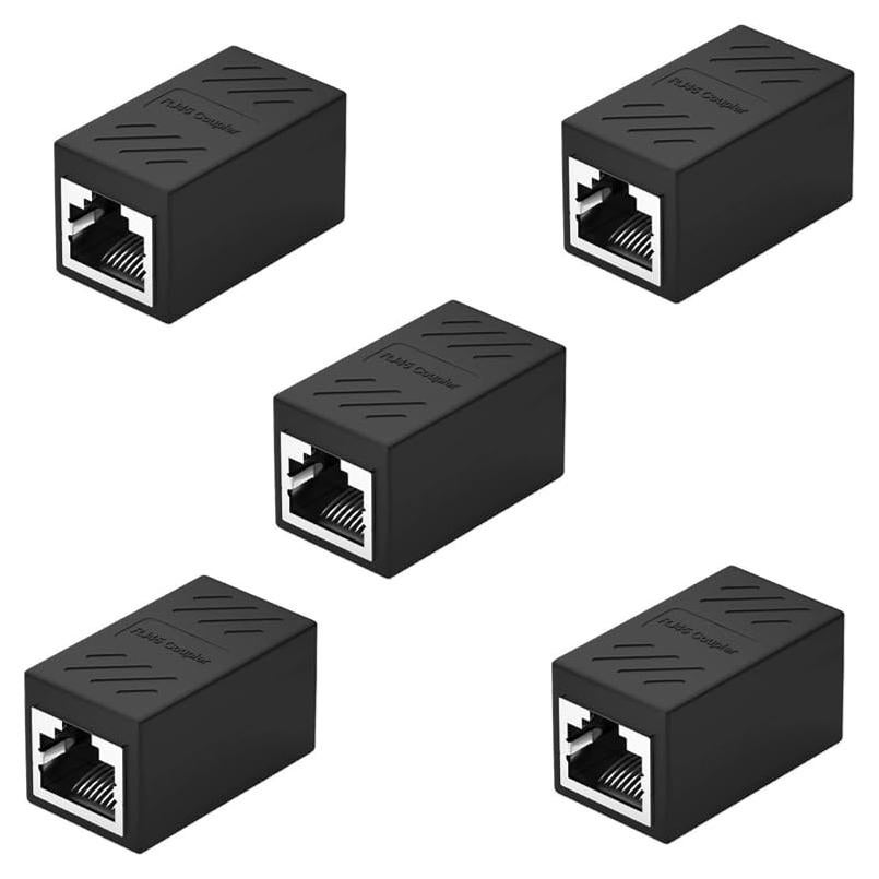 Acoplador RJ45 ZGZDWZYQYA Negro para Extensión Ethernet Cat7/Cat6
