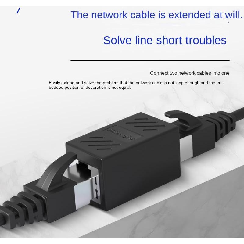 Acoplador RJ45 ZGZDWZYQYA Negro para Extensión Ethernet Cat7/Cat6