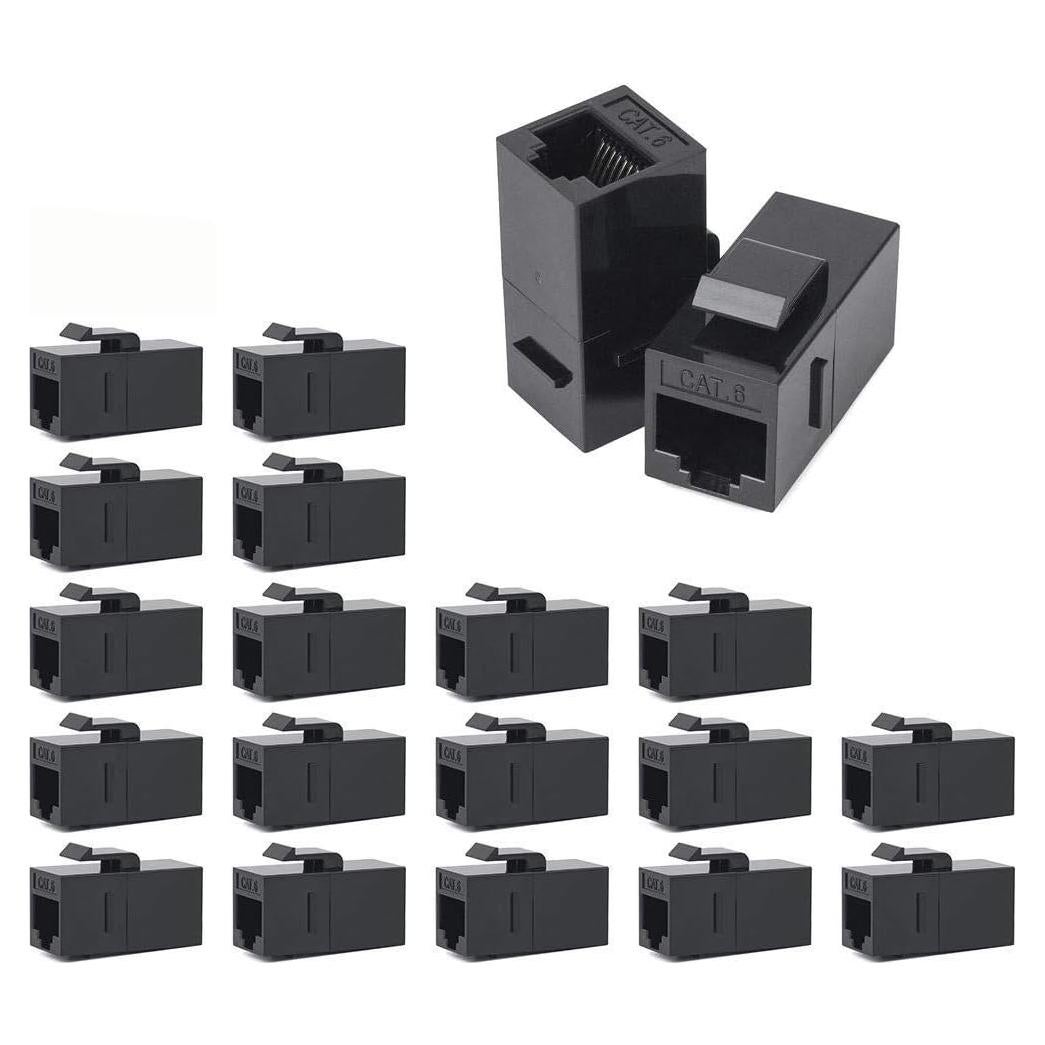 Acoplador Hembra a Hembra RJ45 Bienque Cat6 20 Paquete