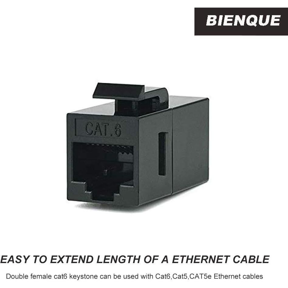 Acoplador Hembra a Hembra RJ45 Bienque Cat6 20 Paquete