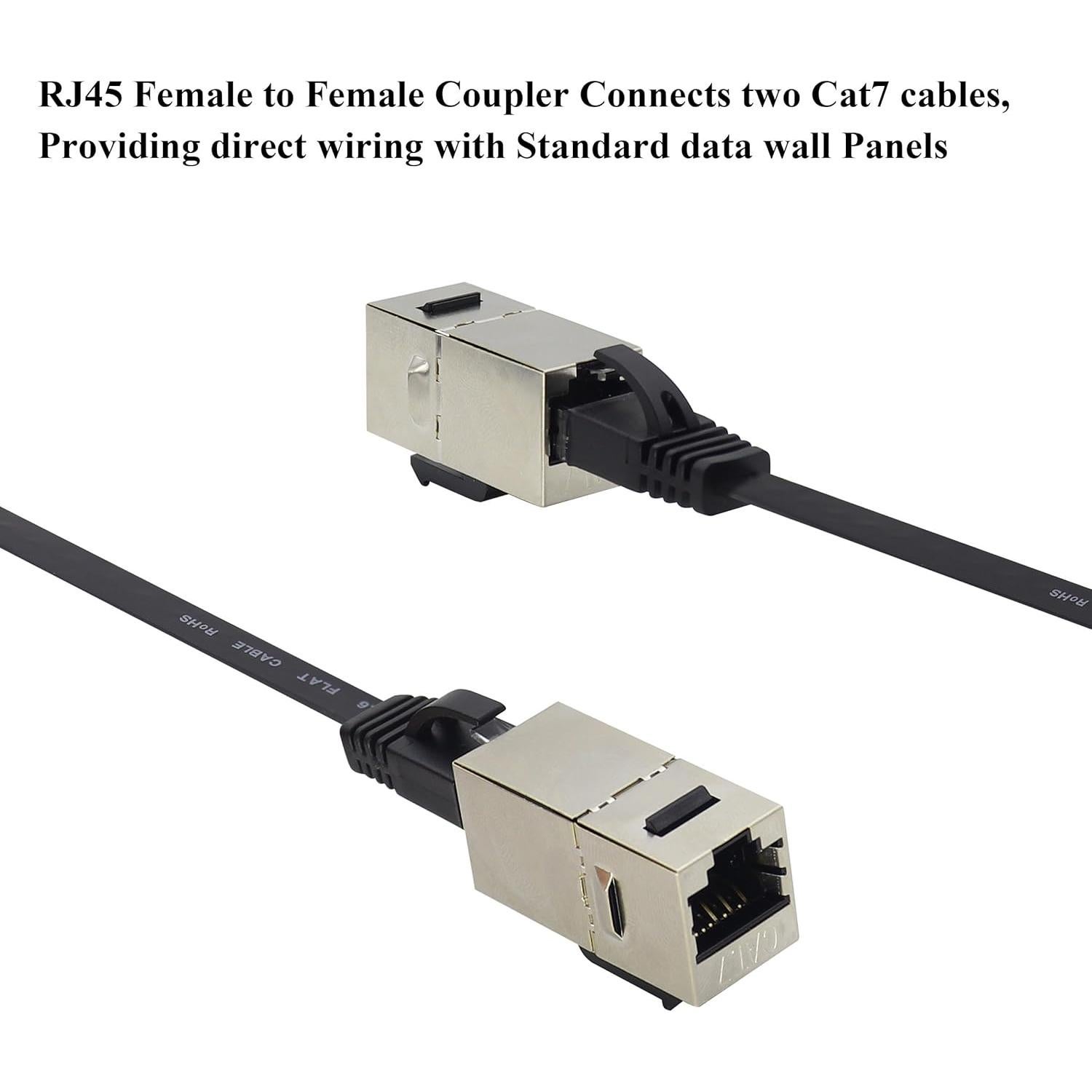 Conector Keystone CAT7 RJ45 Hembrado - Paquete de 2 - 10Gbps