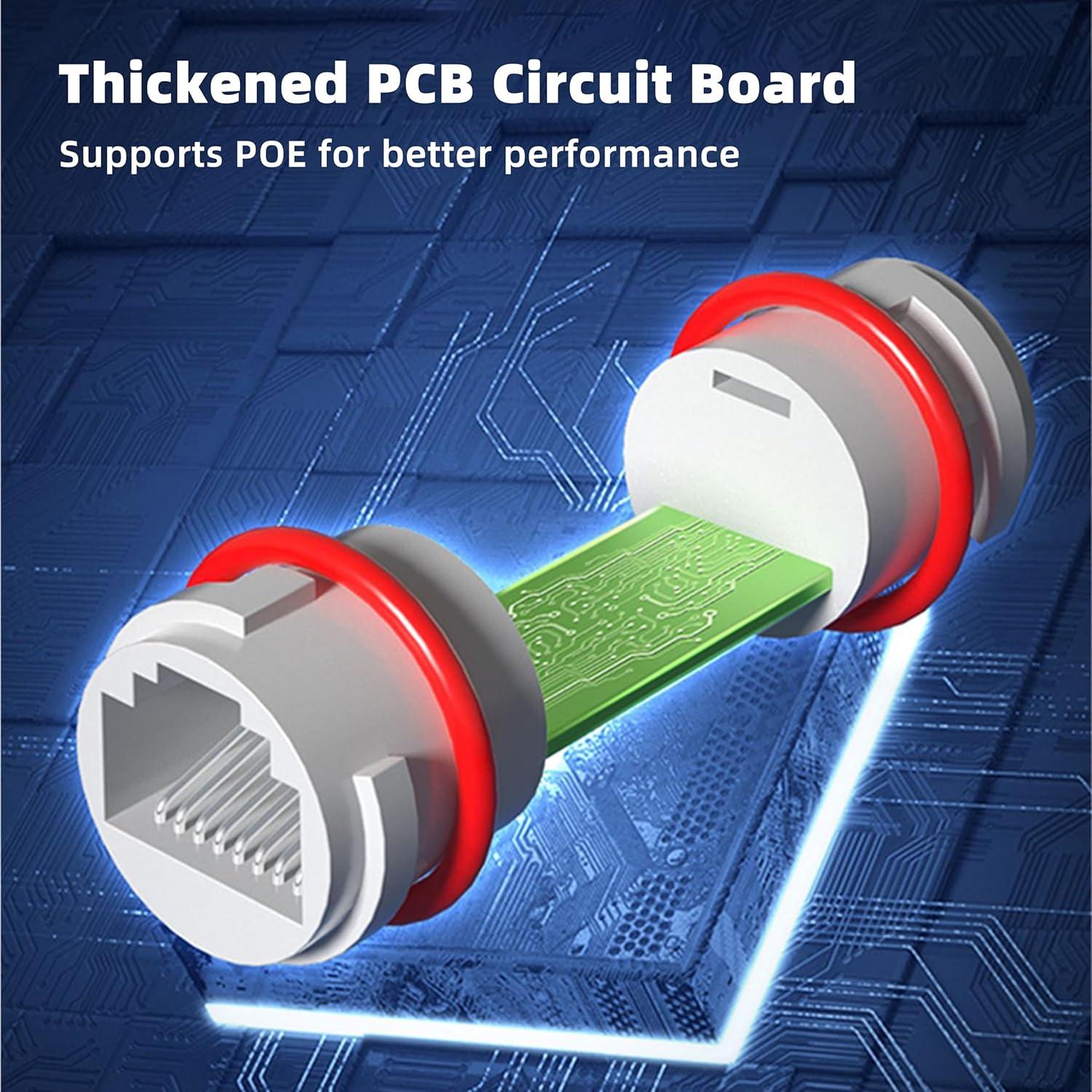 Acoplador Ethernet RJ45 a Prueba de Agua Biaze - Cat7/Cat6/Cat5e