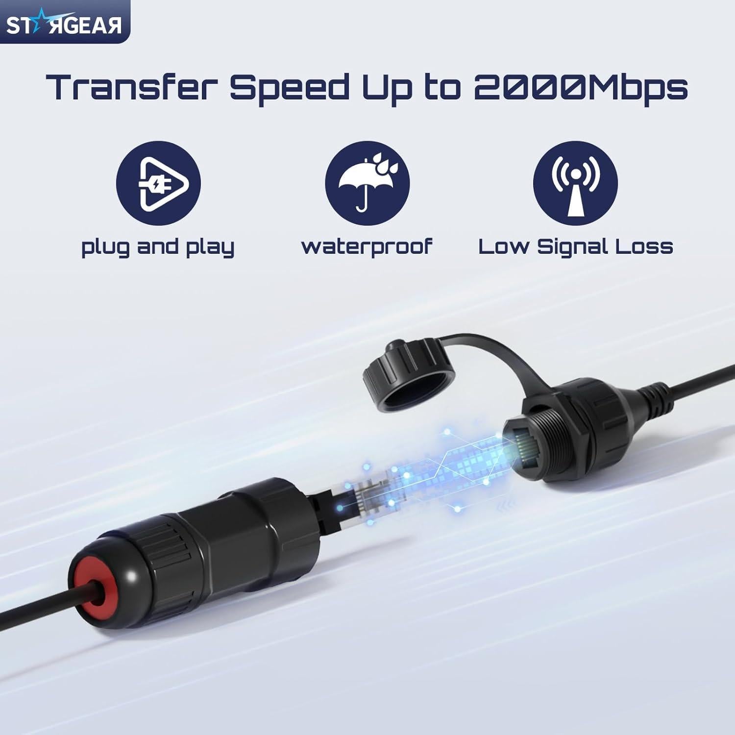 Adaptador Ethernet STARGEAR Gen 3/Mini RJ45 a Prueba de Agua