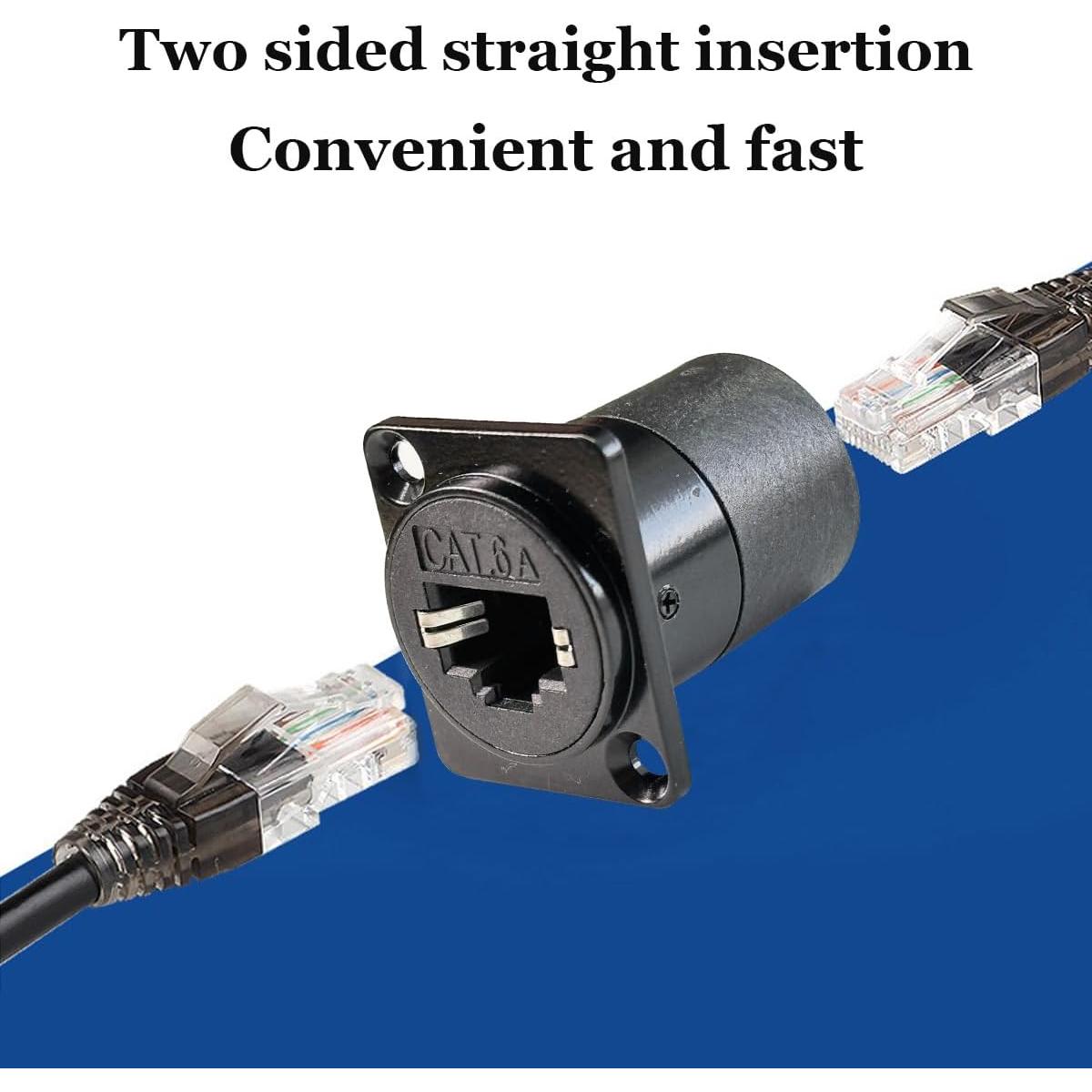 Conector RJ45 Hembrado D-Type 2PCS CAT6A PENGLIN