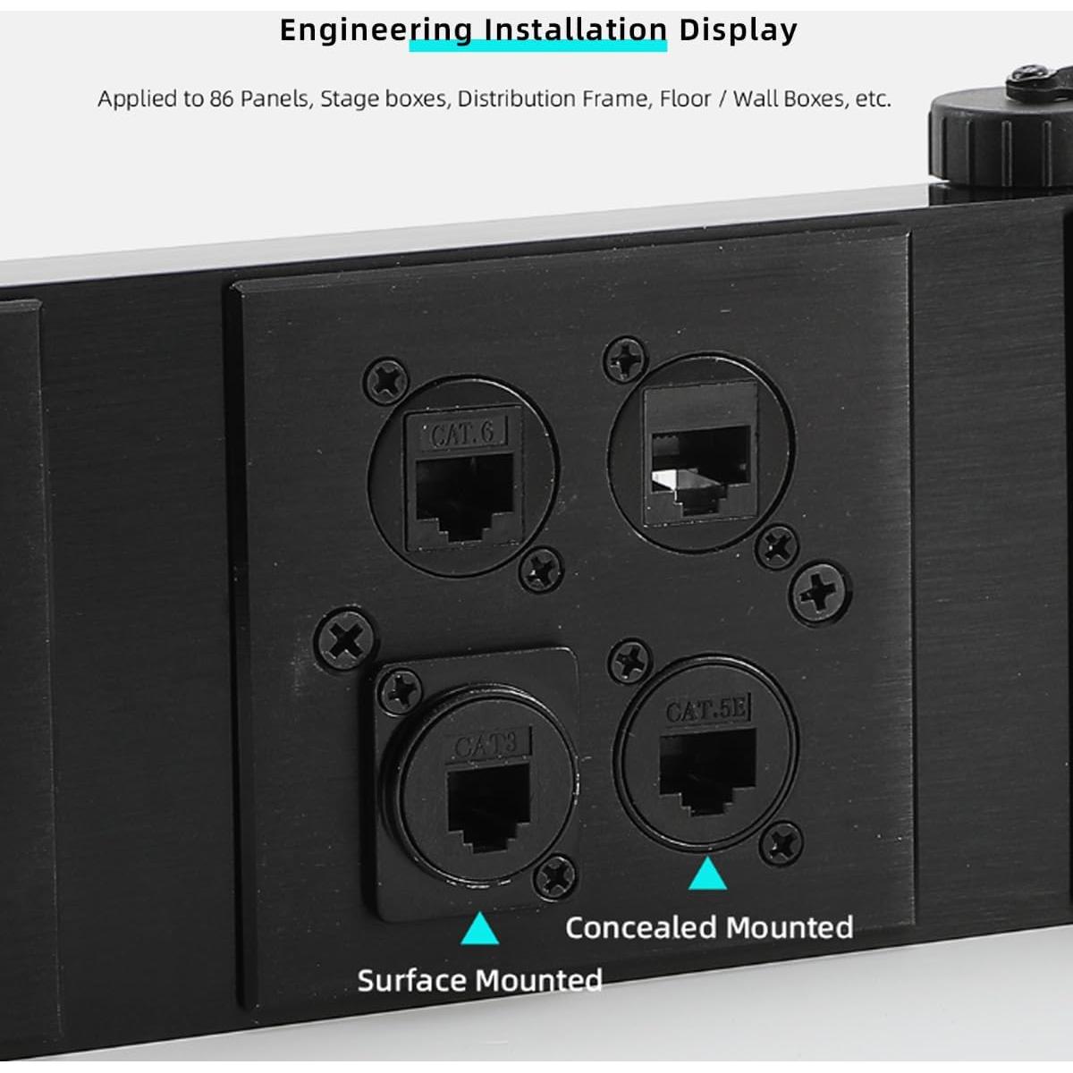 Conector RJ45 Hembrado D-Type 2PCS CAT6A PENGLIN