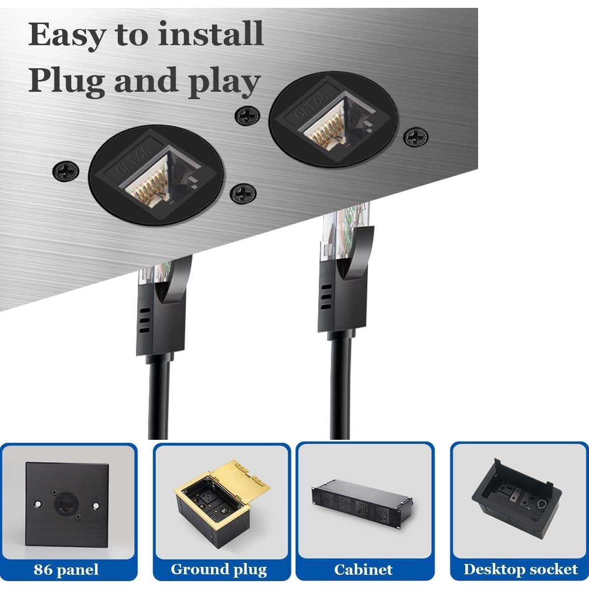 Conector RJ45 Hembrado D-Type 2PCS CAT6A PENGLIN