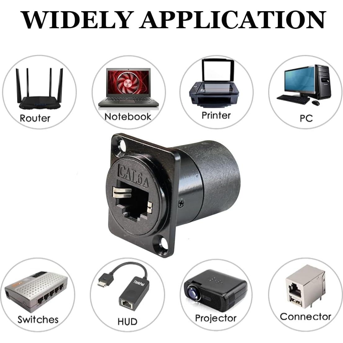 Conector RJ45 Hembrado D-Type 2PCS CAT6A PENGLIN