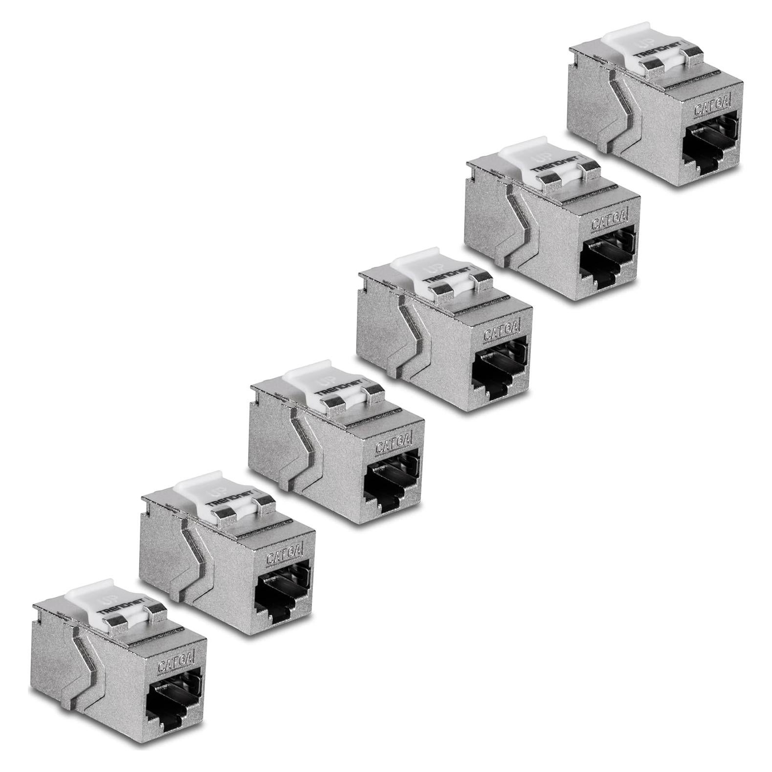 Acoplador Inline Keystone RJ45 Cat6A TRENDnet Paquete de 6