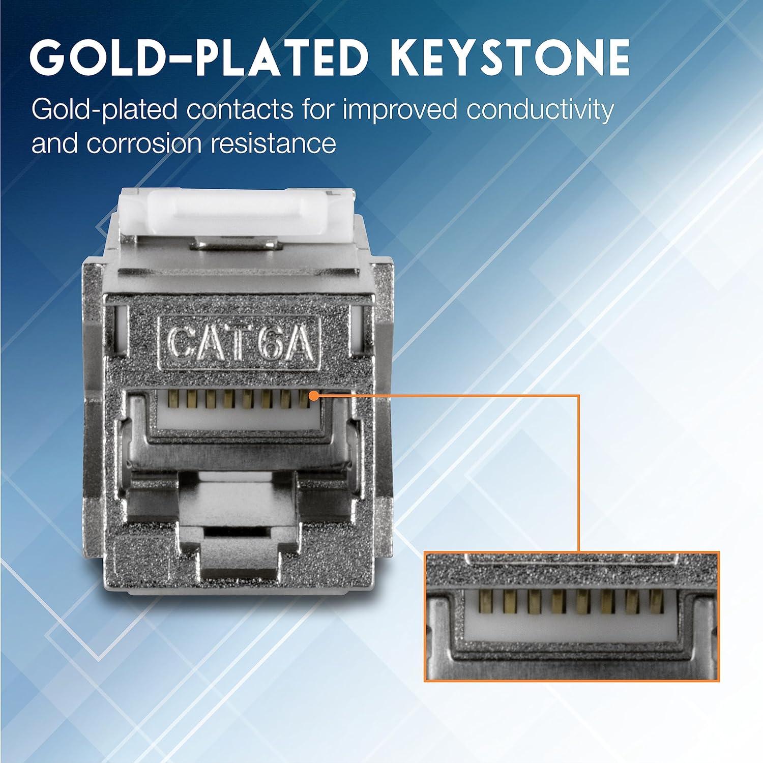 Acoplador Inline Keystone RJ45 Cat6A TRENDnet Paquete de 6