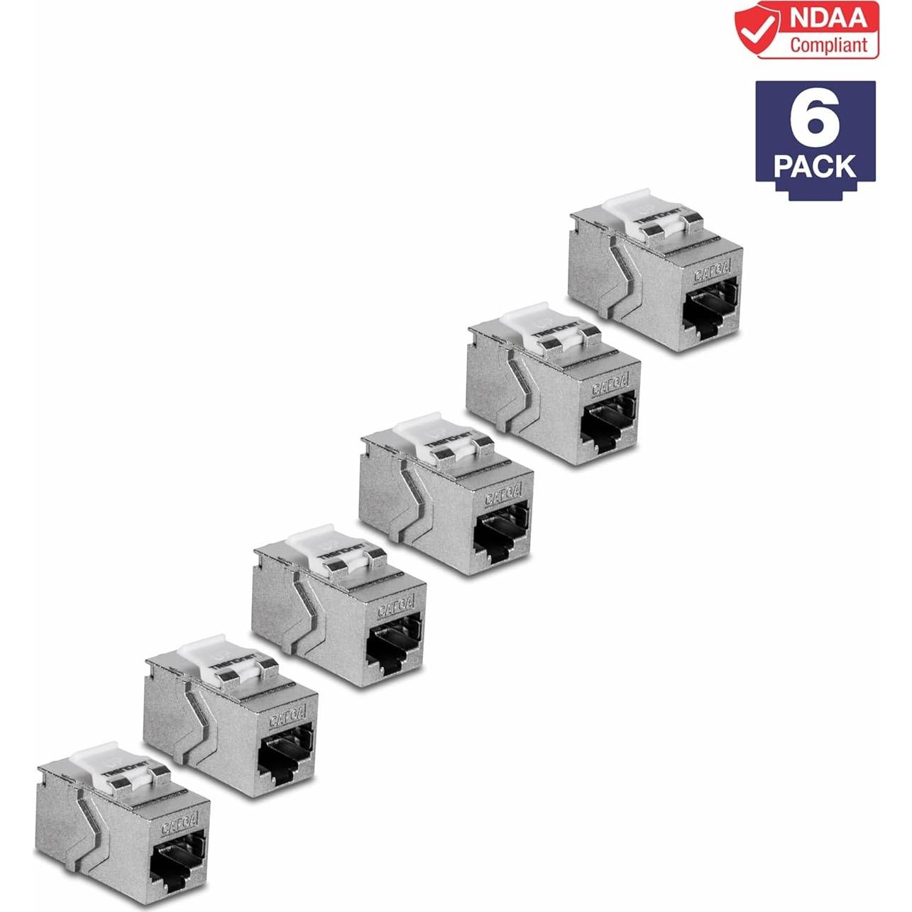 Acoplador Inline Keystone RJ45 Cat6A TRENDnet Paquete de 6