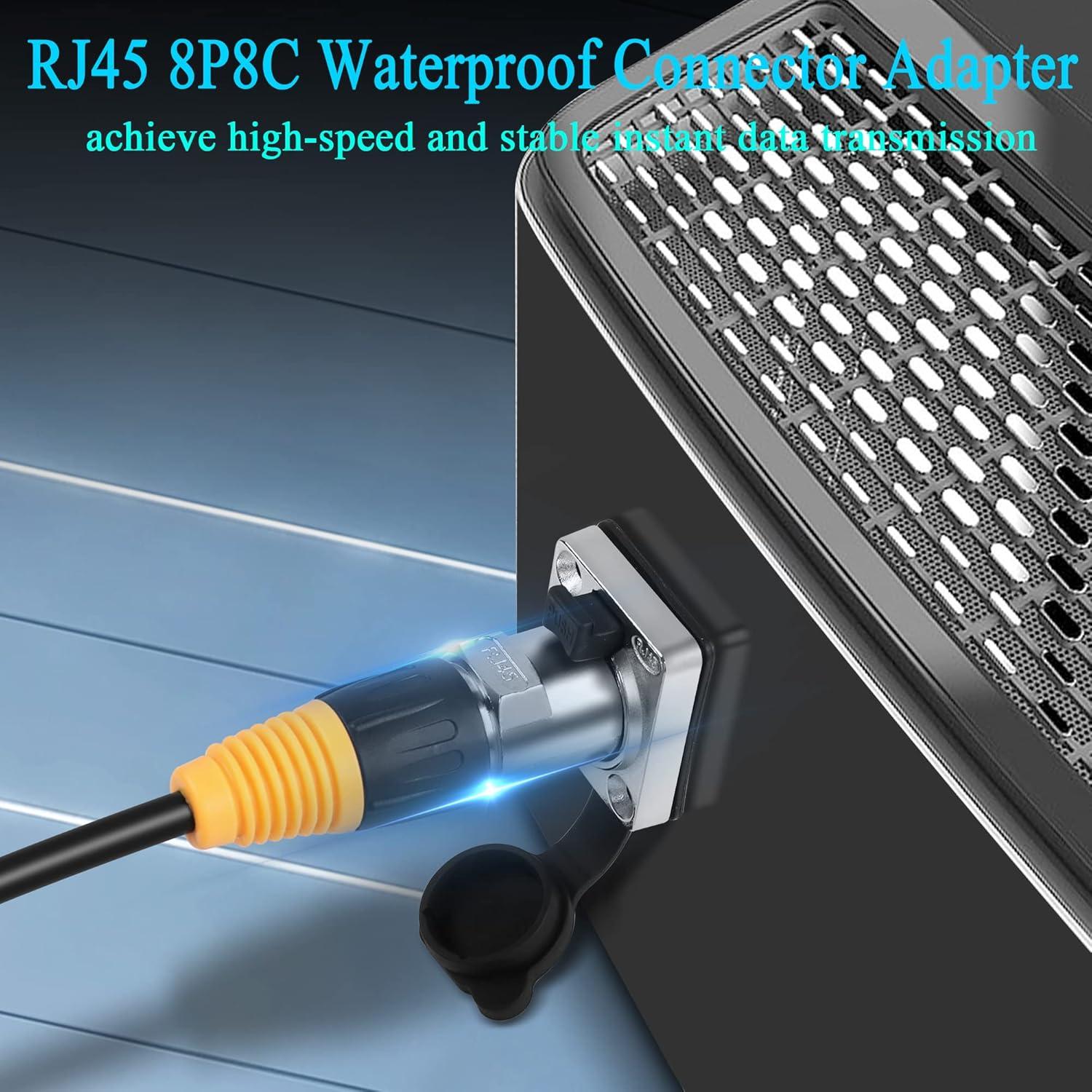 Conector RJ45 a Prueba de Agua CAT6 QIANRENON Montaje en Panel