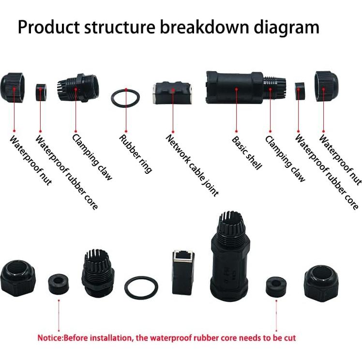 Acoplador RJ45 a Prueba de Agua Starlink - IP68, Protección Rayos